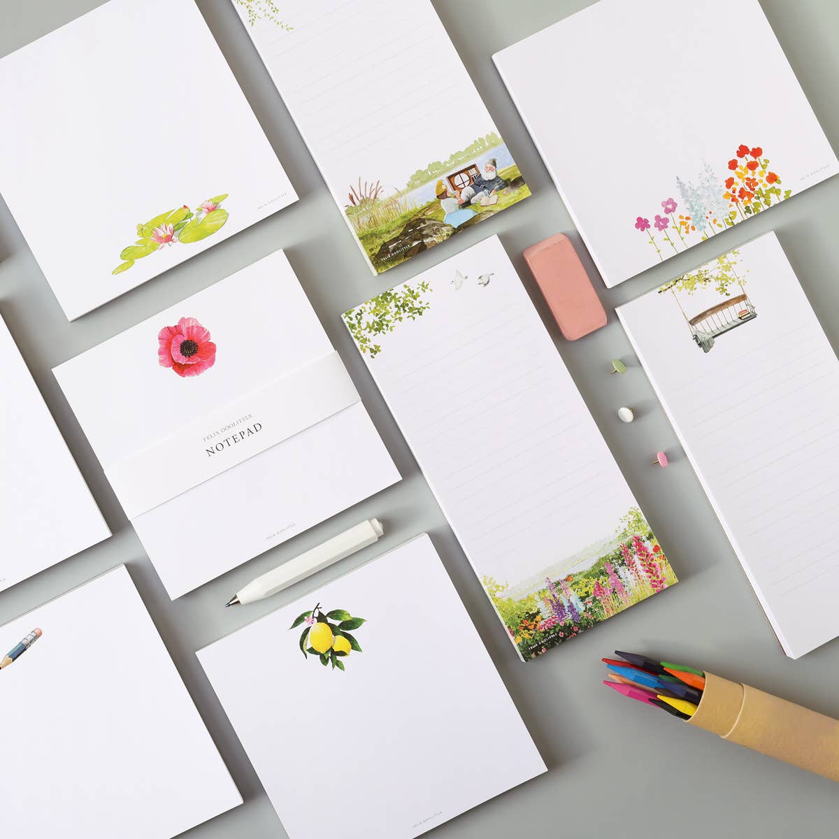 Lemon Branch Square Notepad