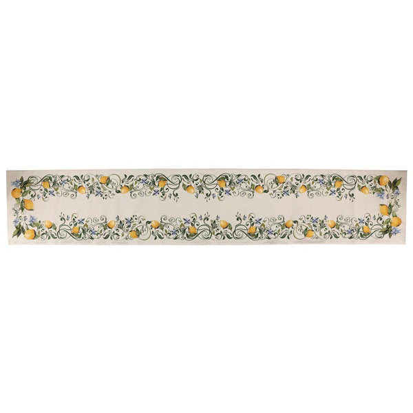 Tavola Lemons & Blue Flowers Runner