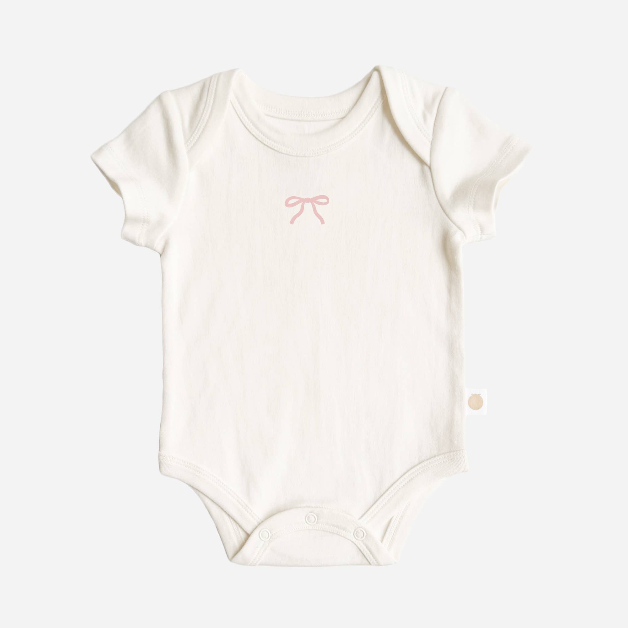 Pink Bow Organic Cotton Onesie