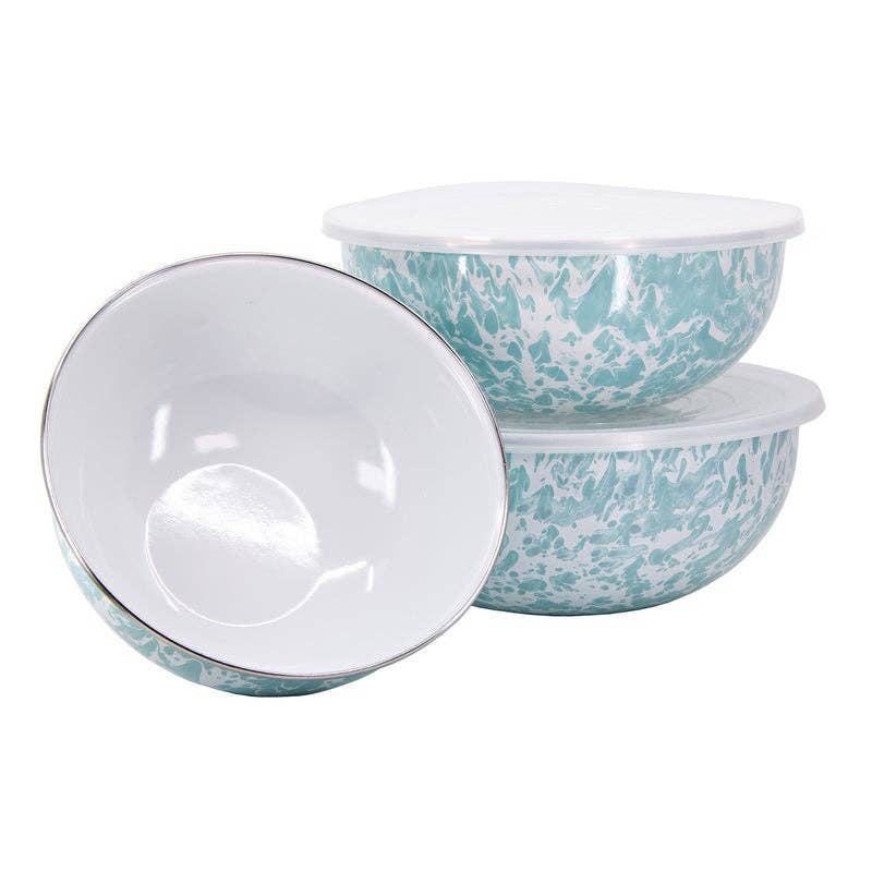 Enamelware Swirl Mixing Bowls