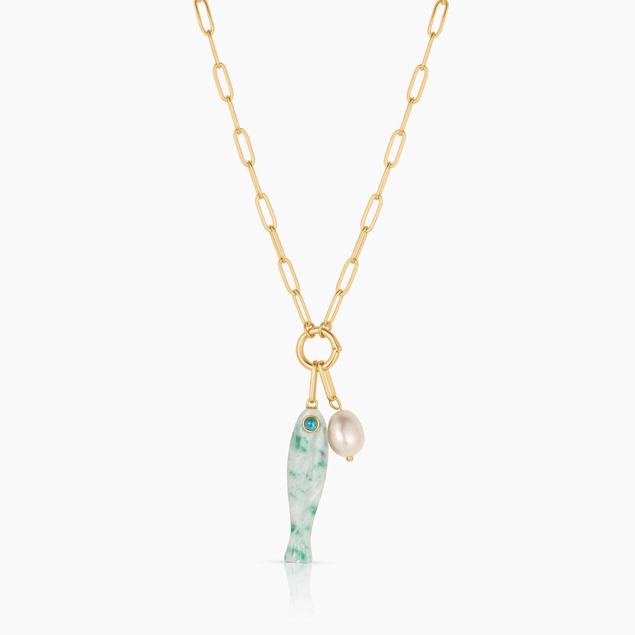 Fortuna Green Dot Colette Necklace