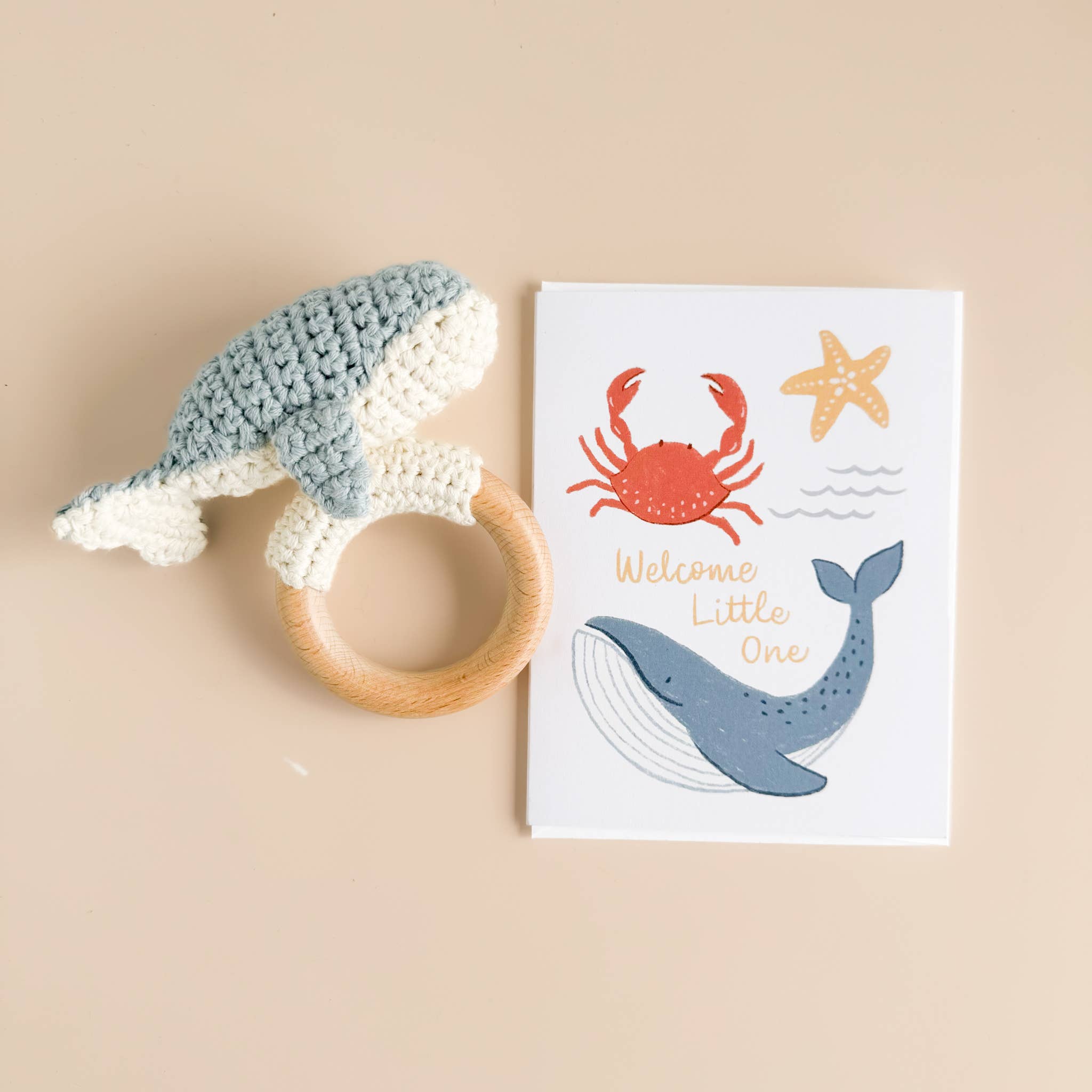 Crochet Whale Teether & Rattle