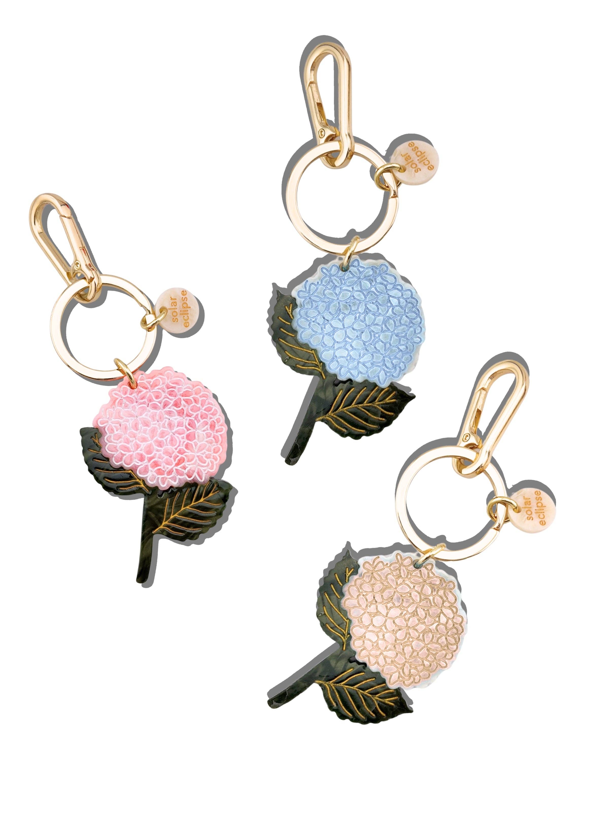 Hydrangea Keychain
