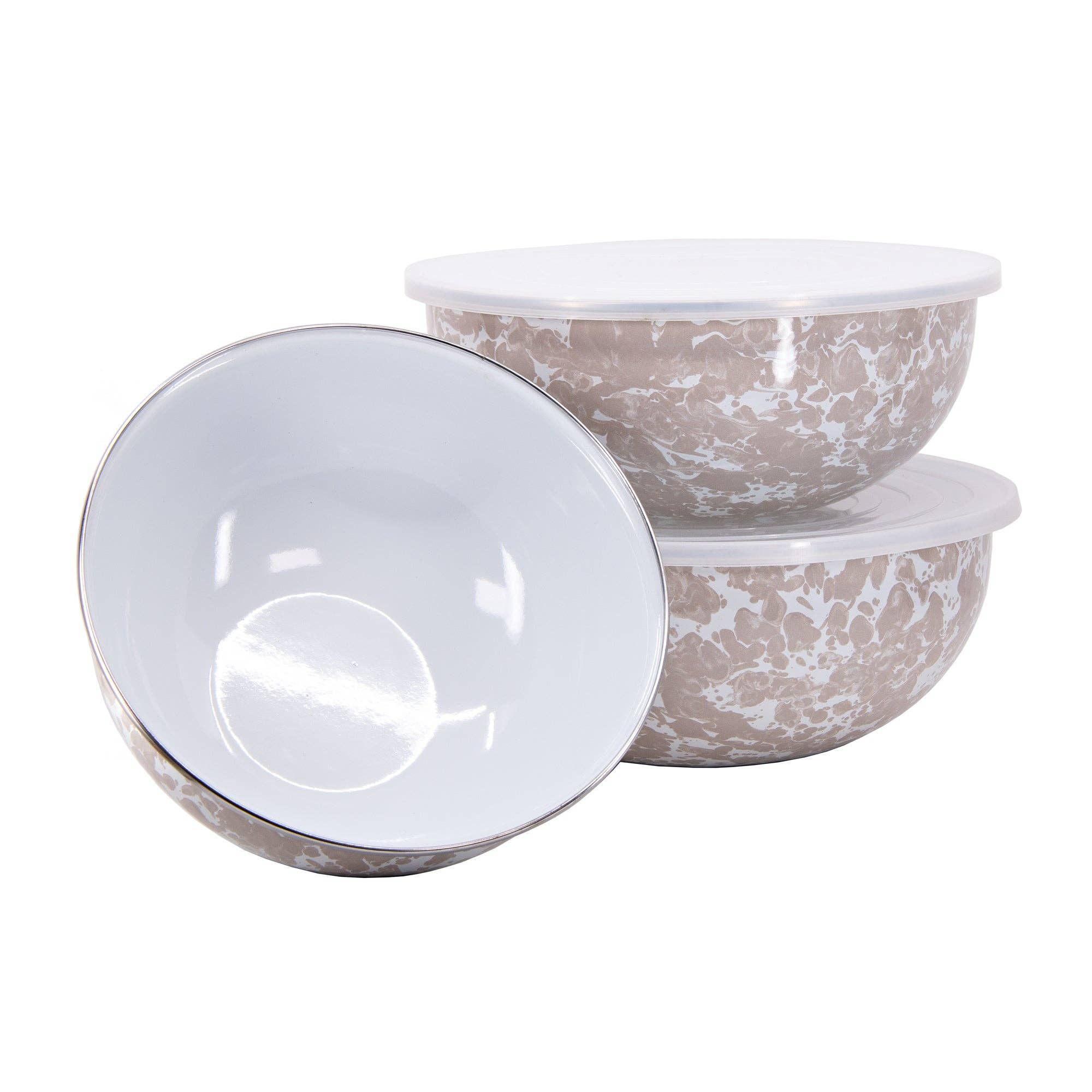 Enamelware Swirl Mixing Bowls