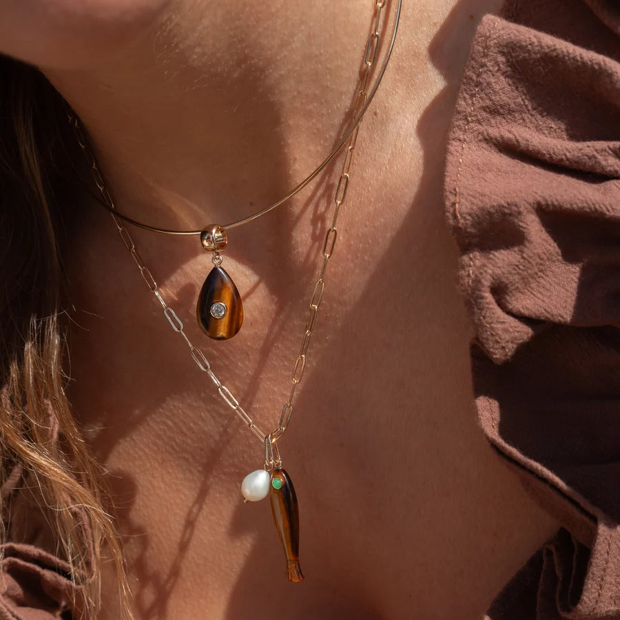 Fortuna Tigers Eye Charm