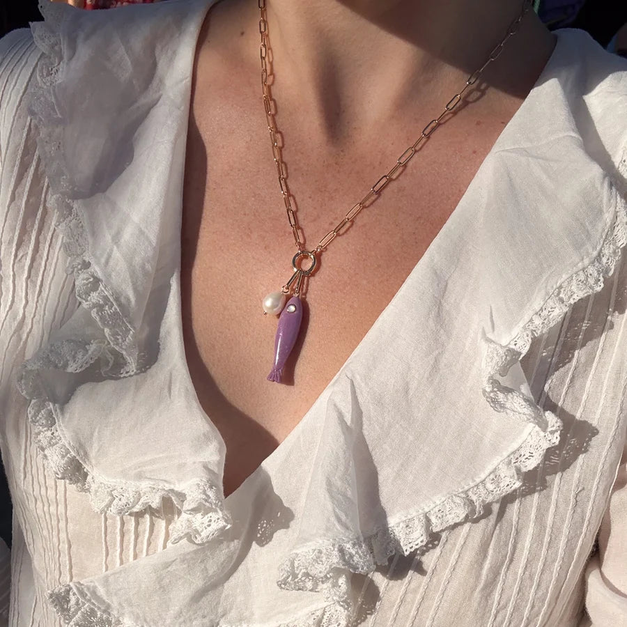 Fortuna Purple Mica Colette Necklace