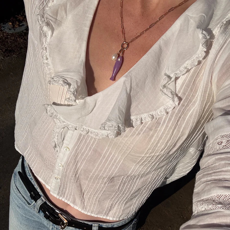 Fortuna Purple Mica Colette Necklace