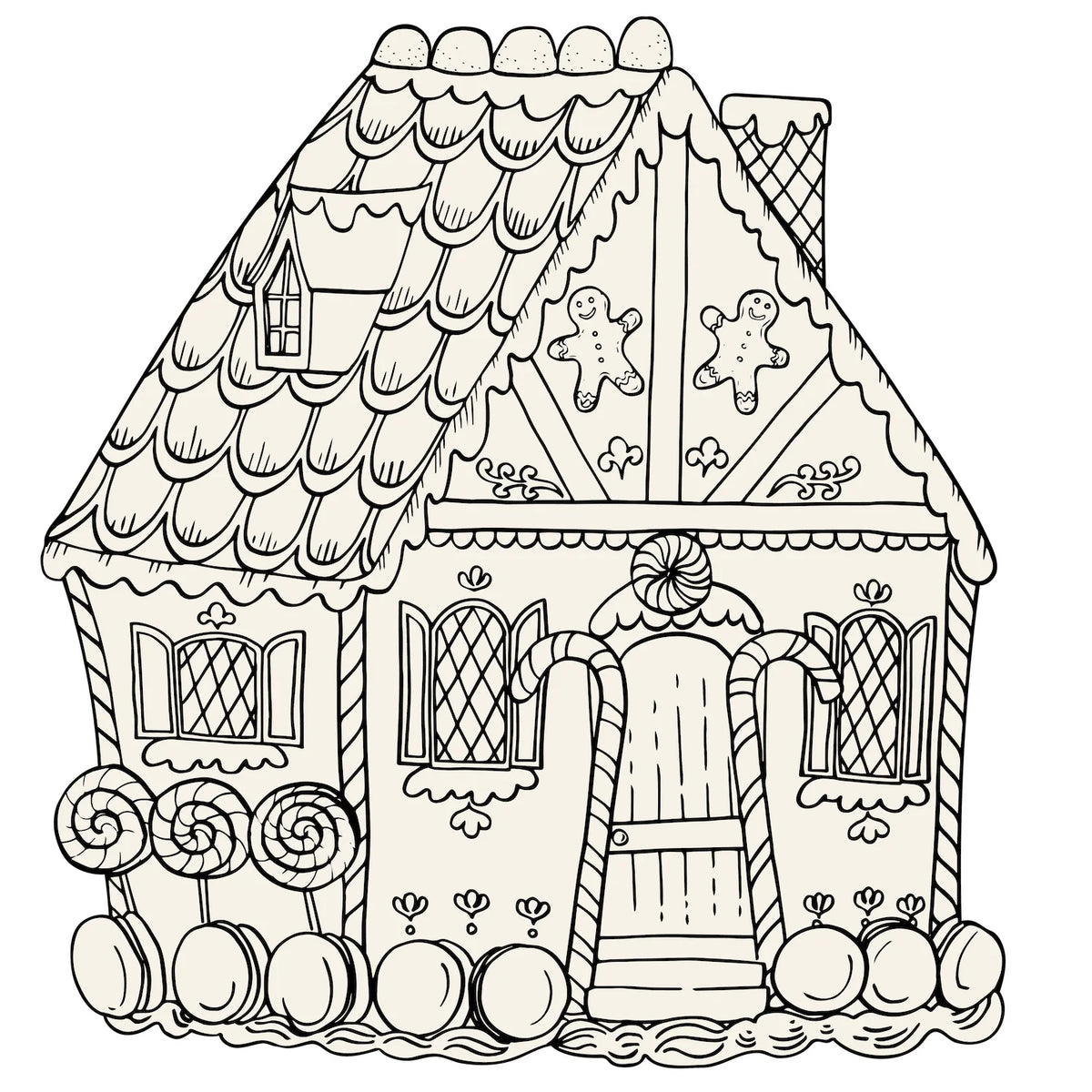 Gingerbread House Coloring Placemat