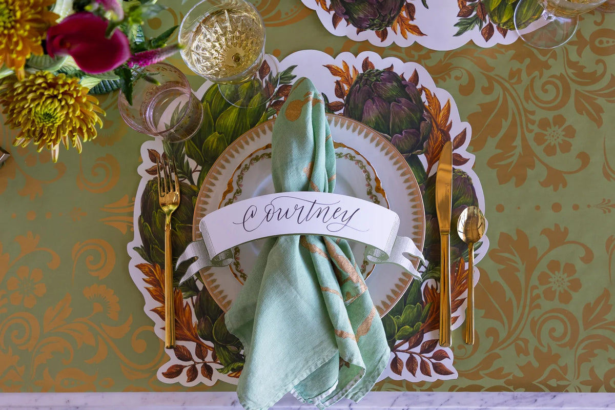 Die-Cut Artichoke Wreath Placemats