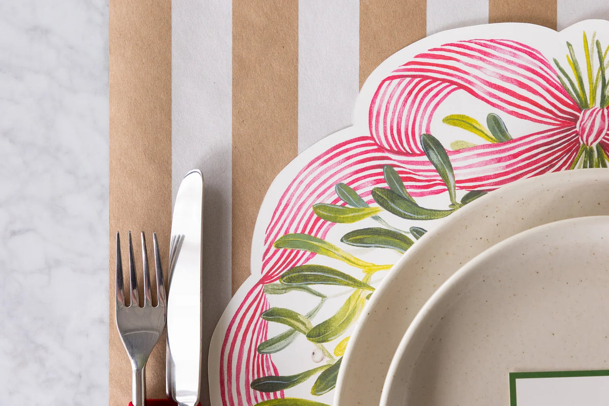 Die-Cut Mistletoe Placemats