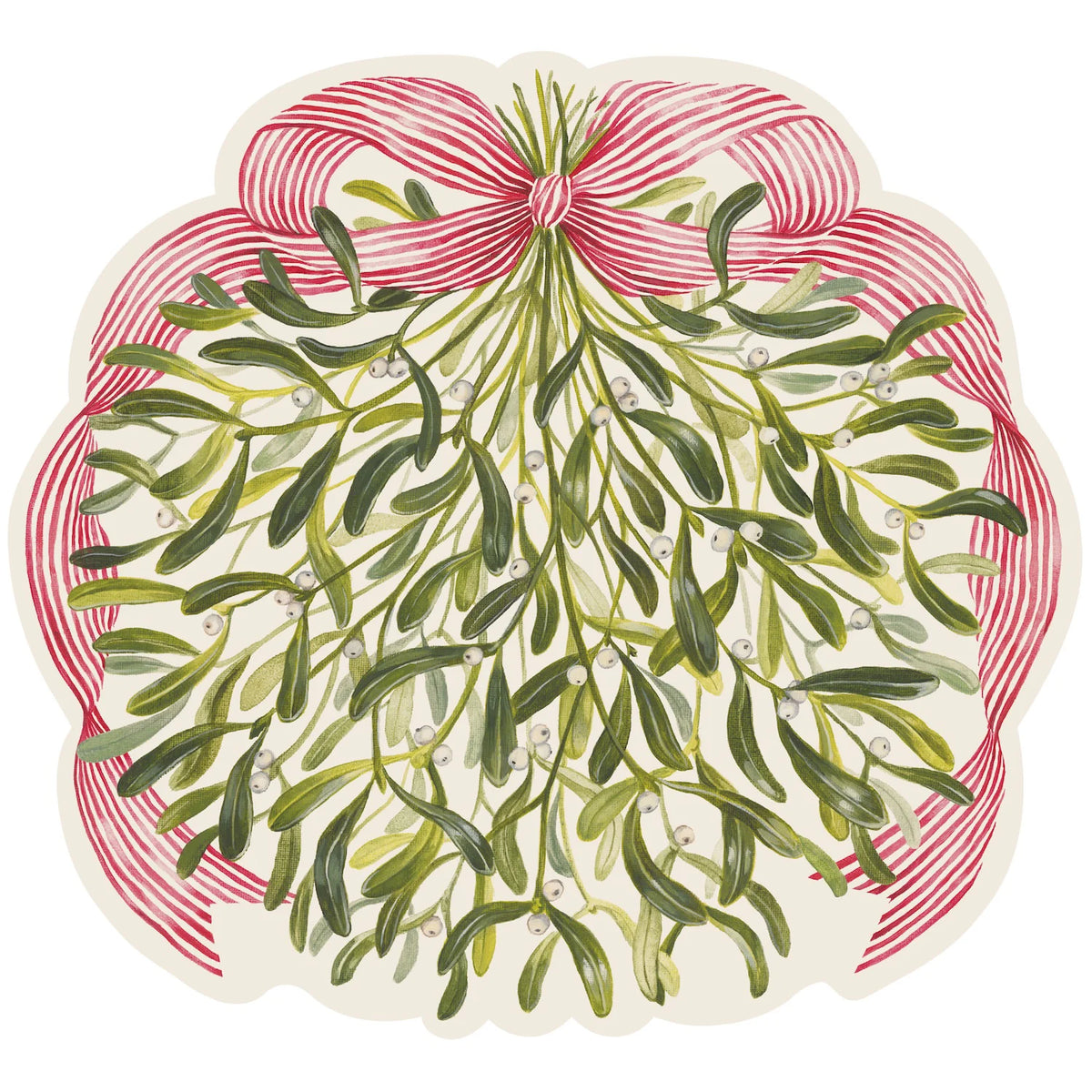 Die-Cut Mistletoe Placemats