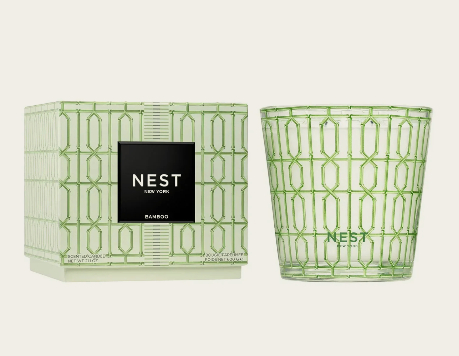 Bamboo Decorative 3-Wick Candle