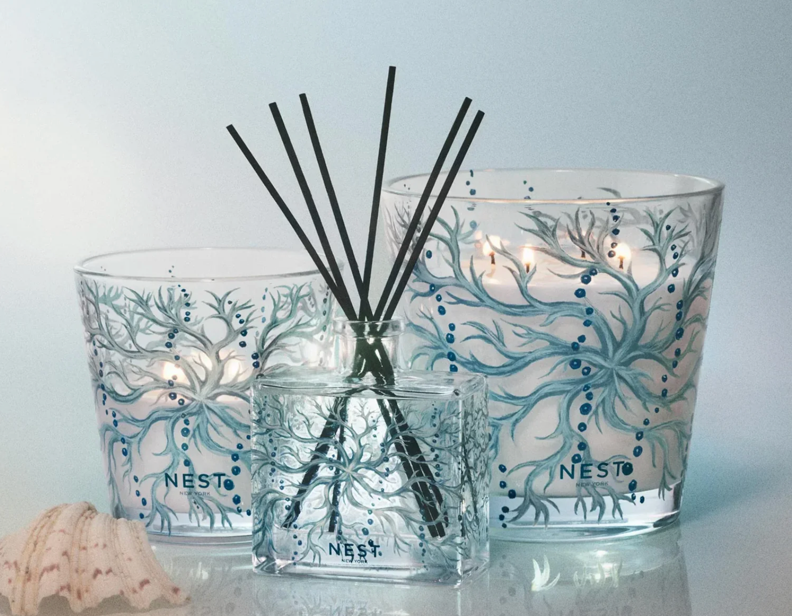 Ocean Mist Decorative 3-Wick Candle