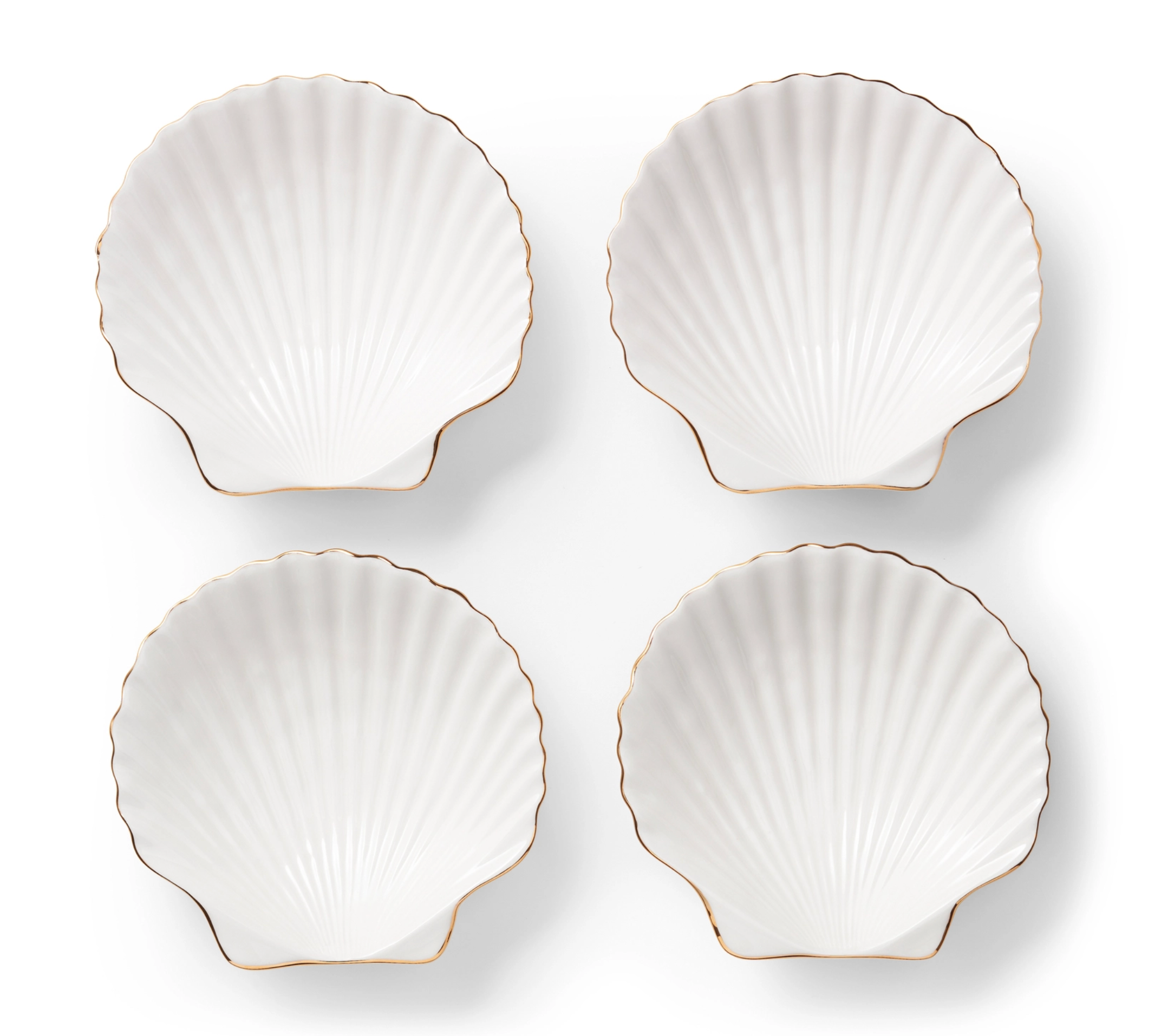 Shell Appetizer Plates, Set of 4