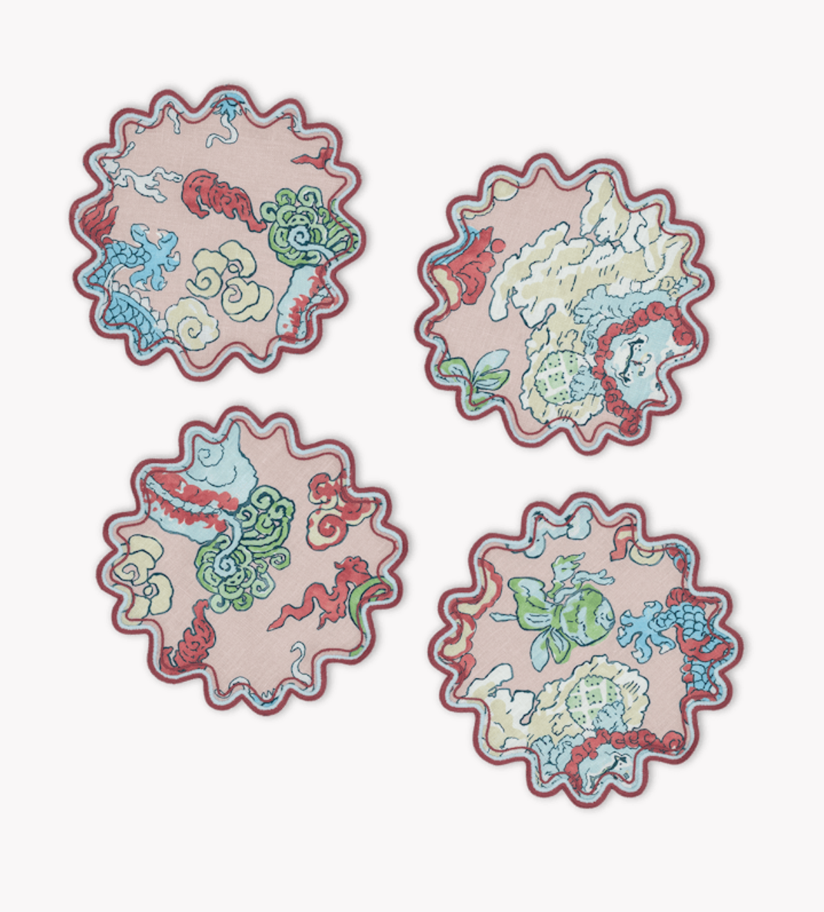 Magic Mountain Cocktail Napkin, S/4