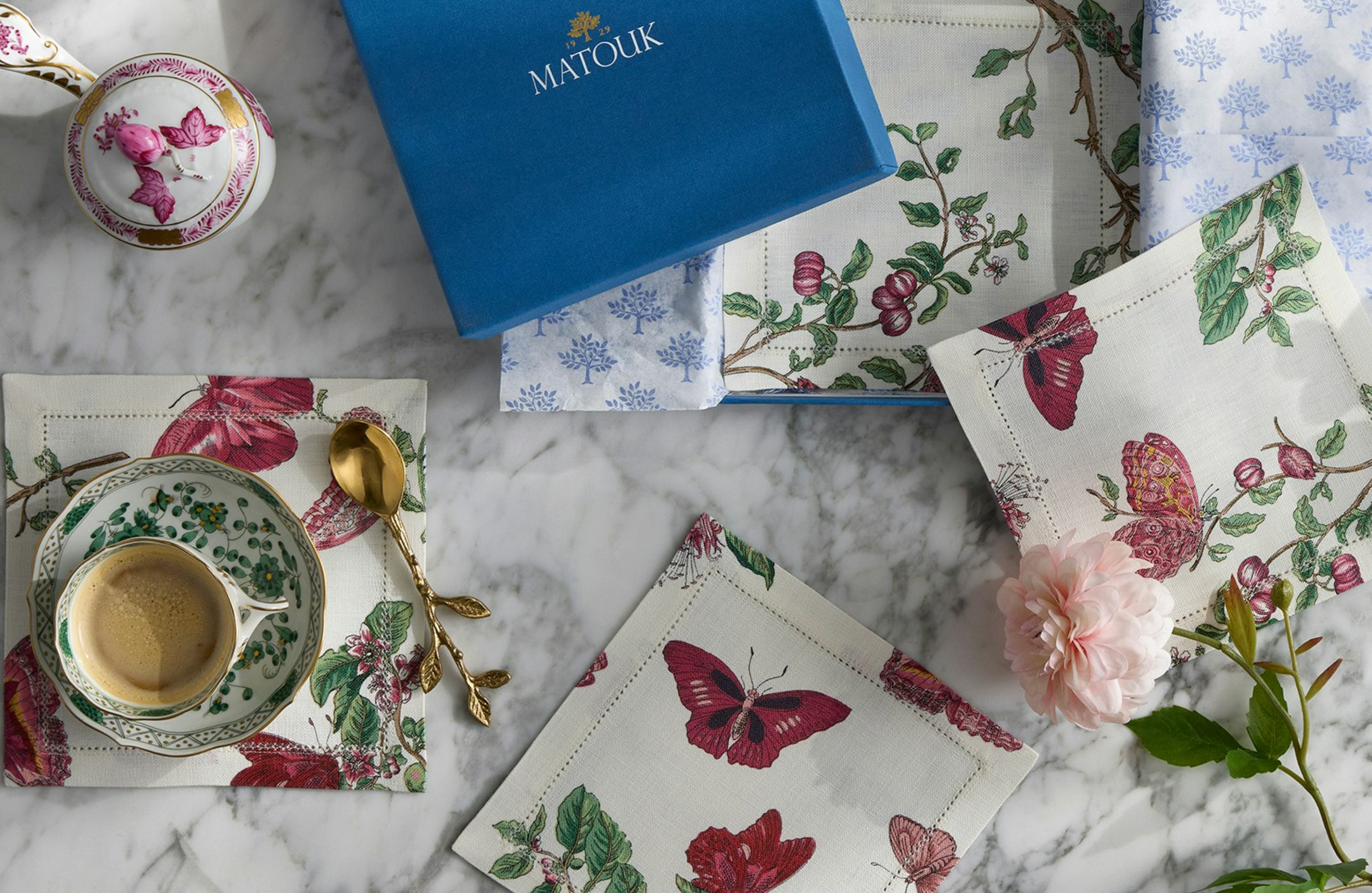 Baudin Butterfly Cocktail Napkin, S/4