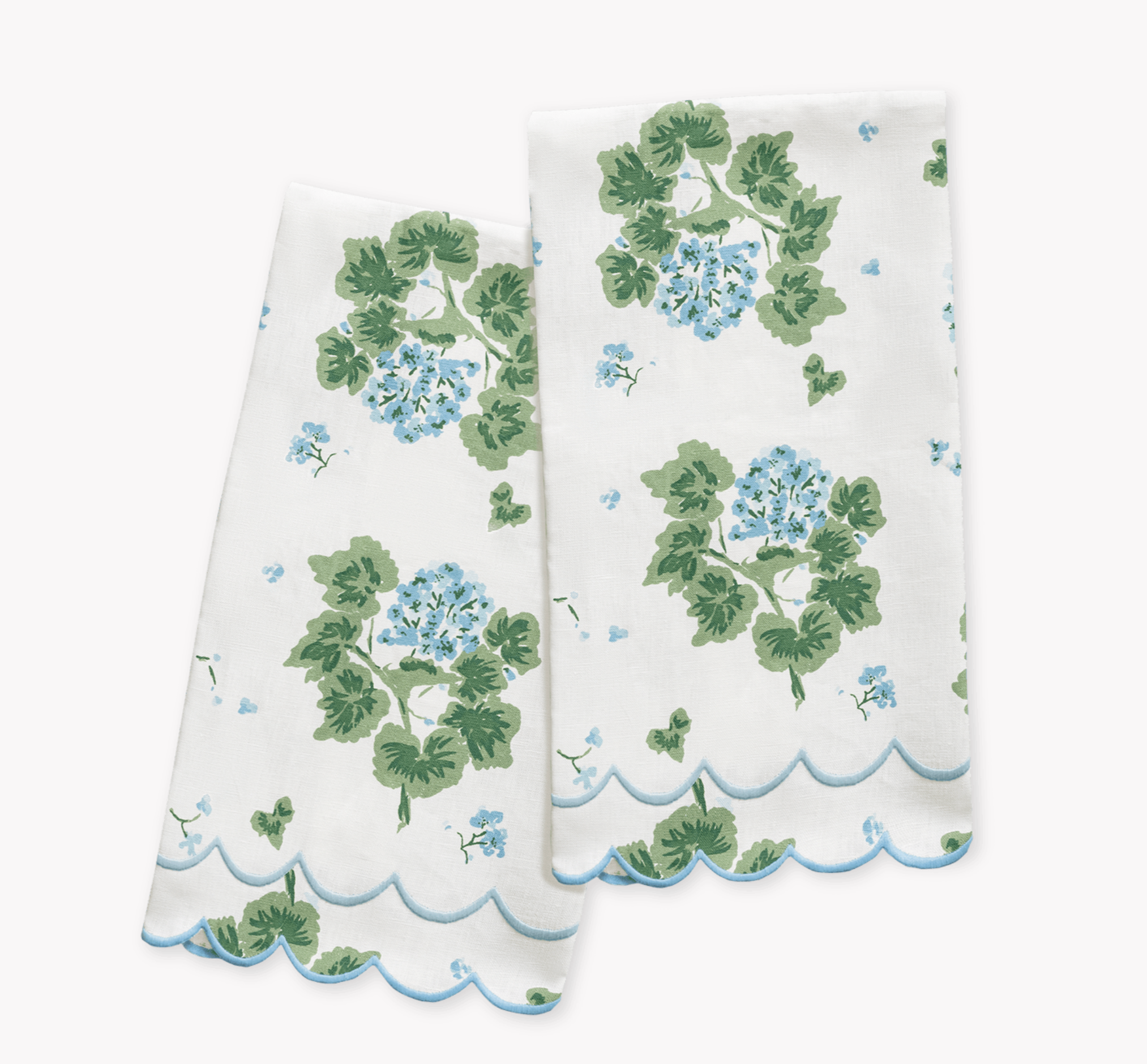 Geranium Linen Guest Towel, S/2