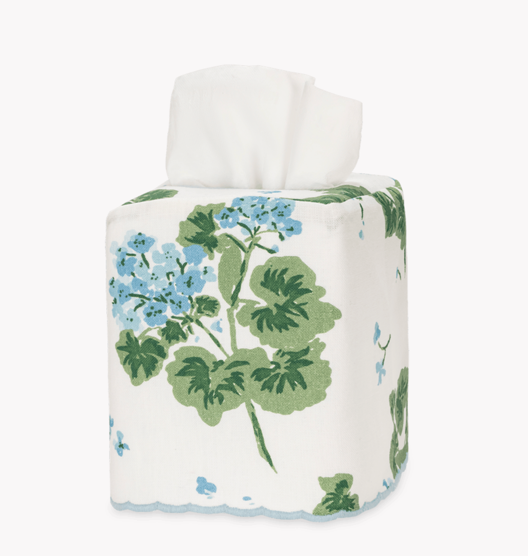 Geranium Linen Tissue Box Cover