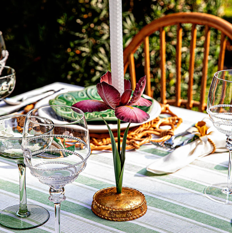 Meadow Walk Iris 9" Candlestick