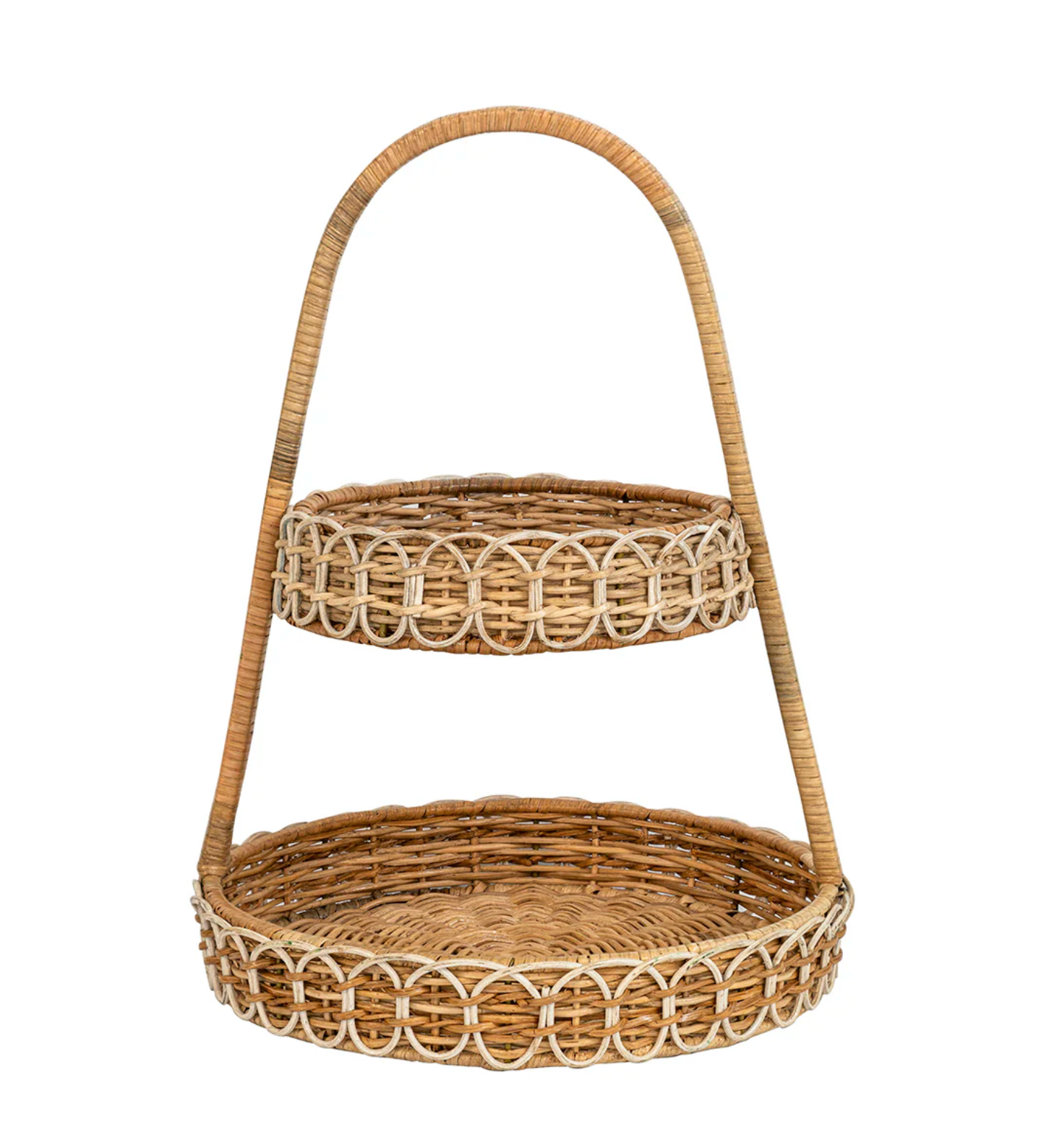 Provence Rattan Two Tiered Server
