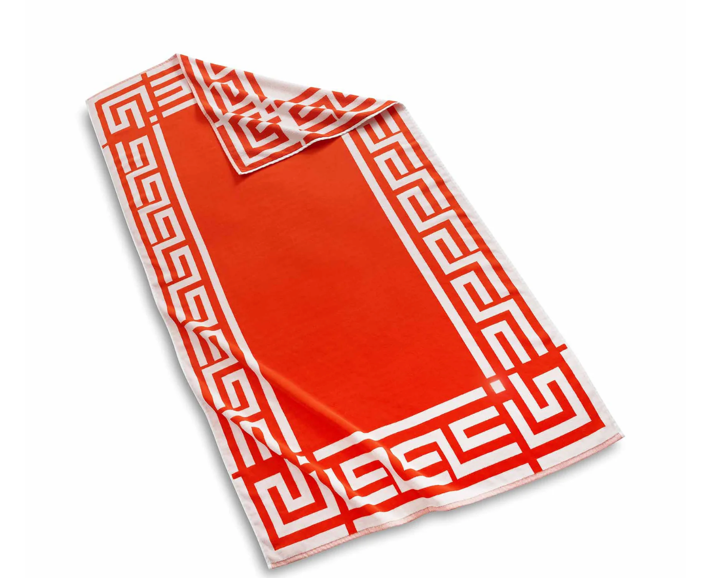 Greek Key Reversible Beach Towel