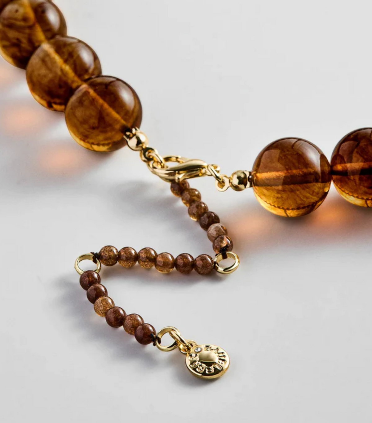 Mini Jane Beaded Necklace Tigers Eye