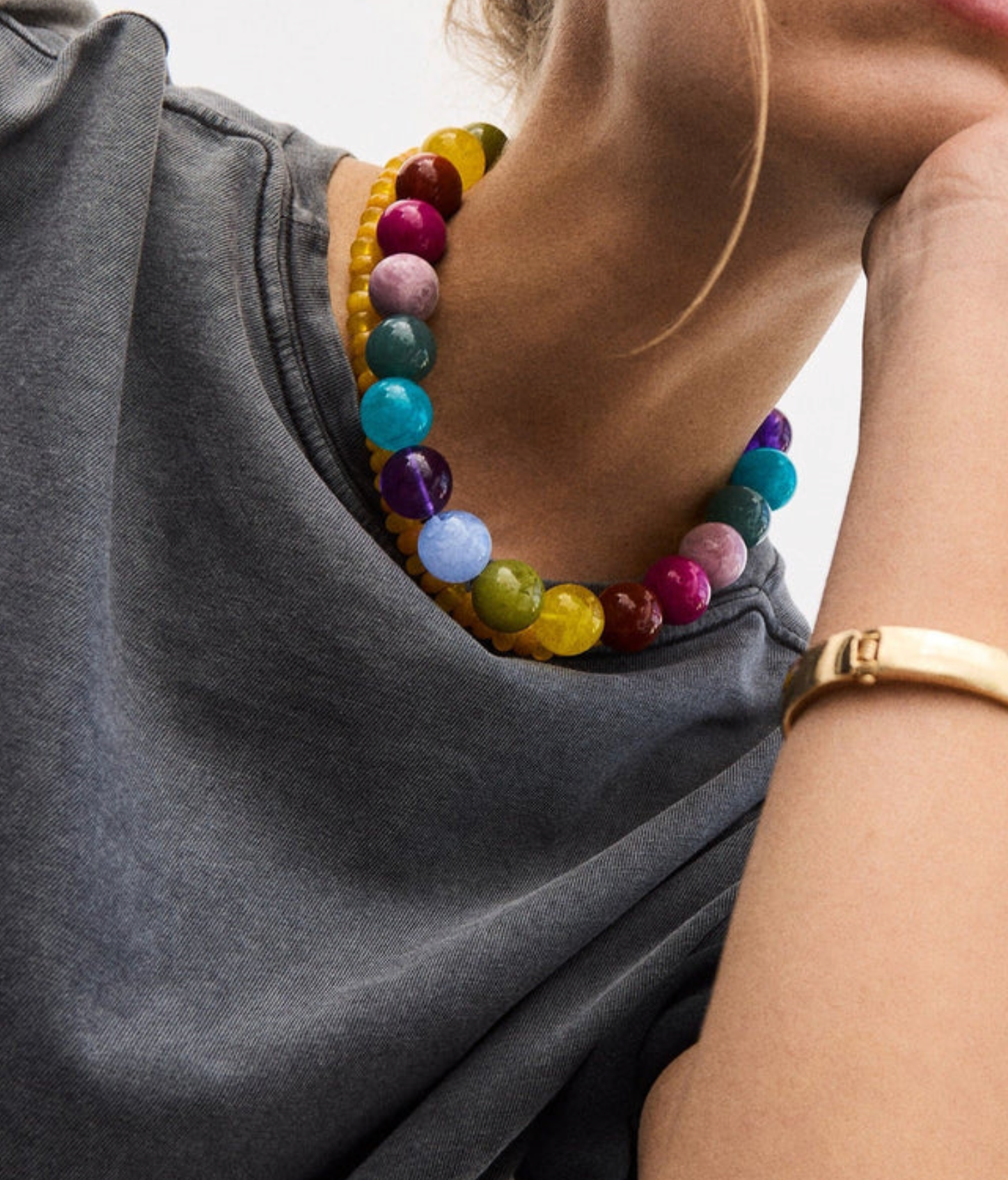 Jane 20MM Necklace Rainbow