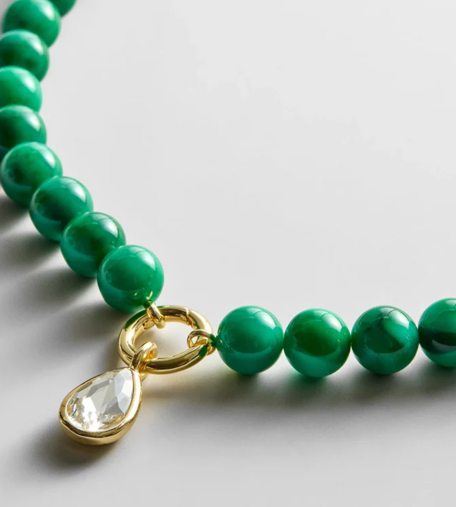 Janette Beaded Necklace Malachite