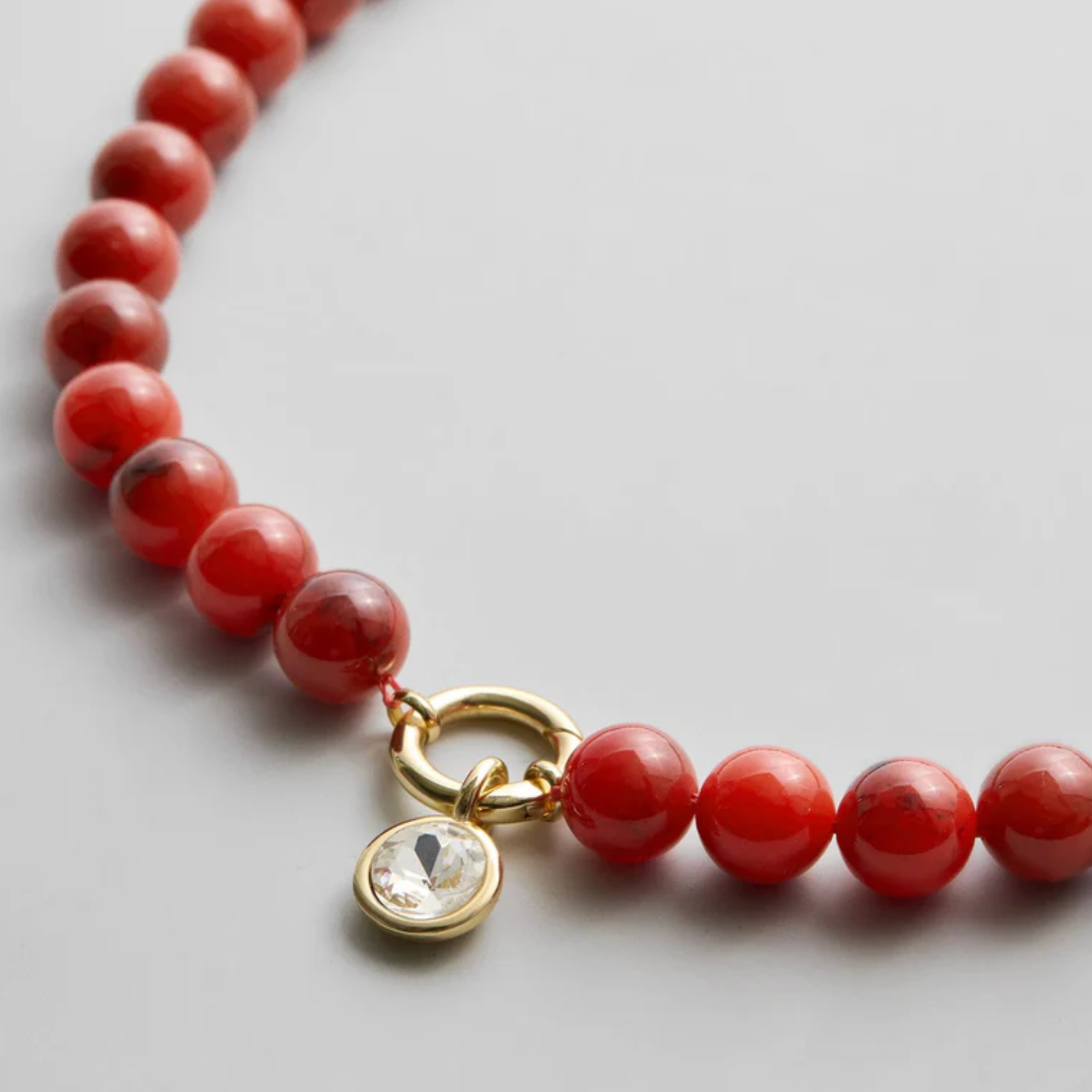 Janette Beaded Necklace Carnelian