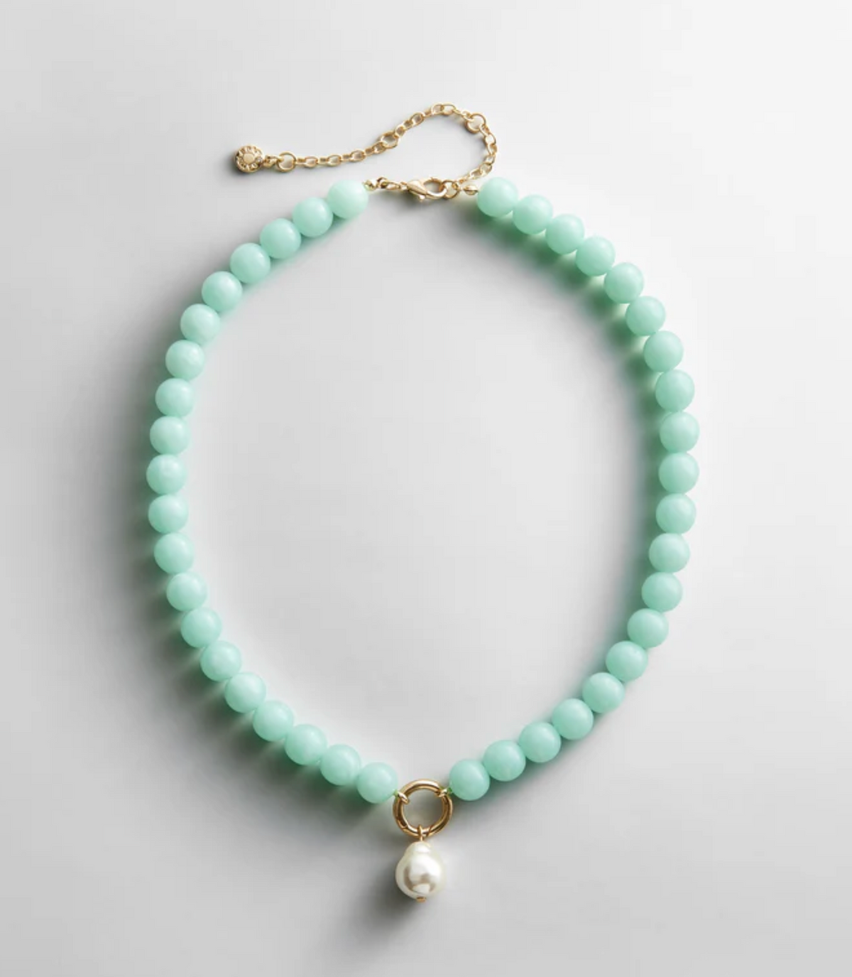 Janette Beaded Necklace Aqua