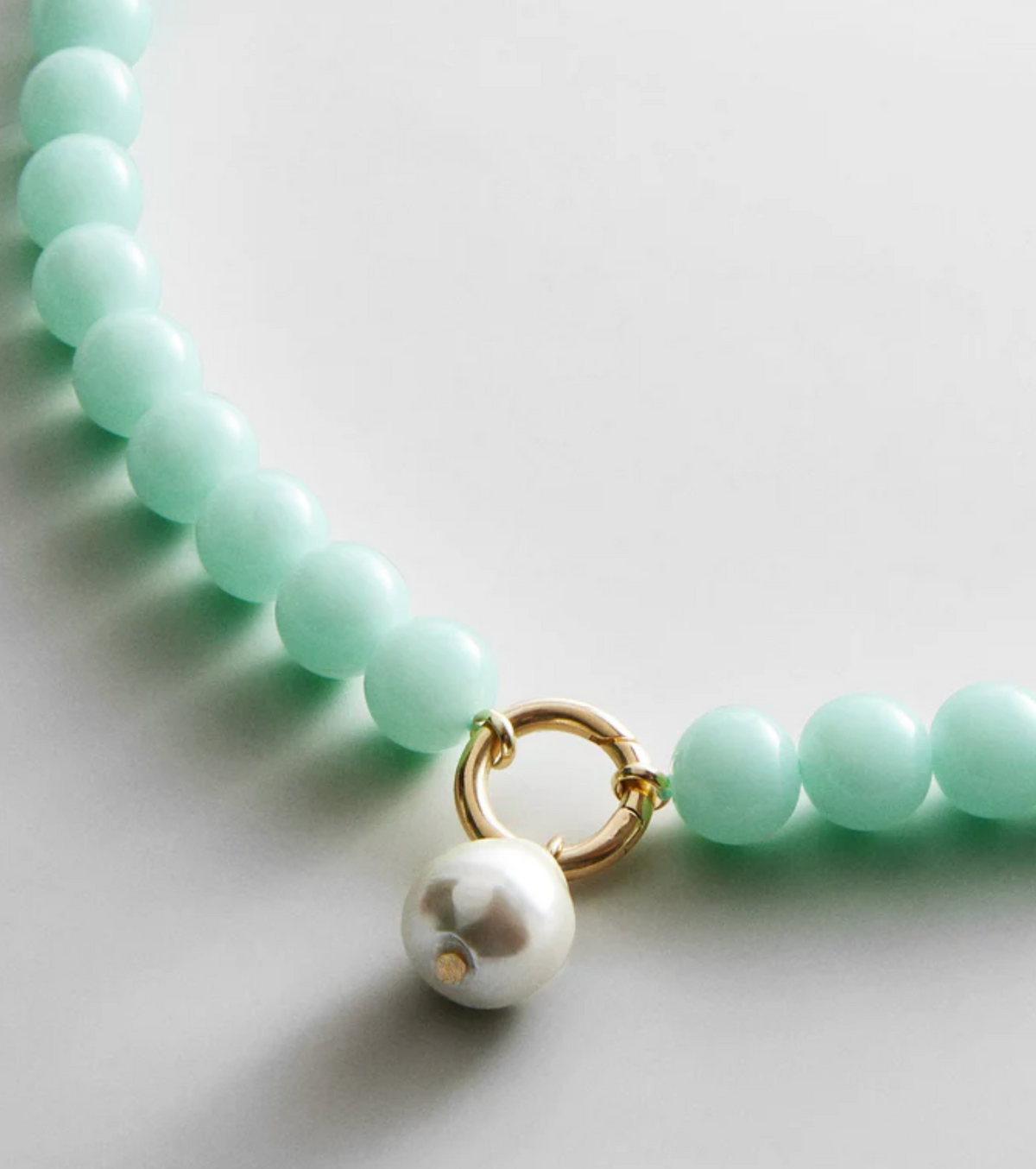 Janette Beaded Necklace Aqua