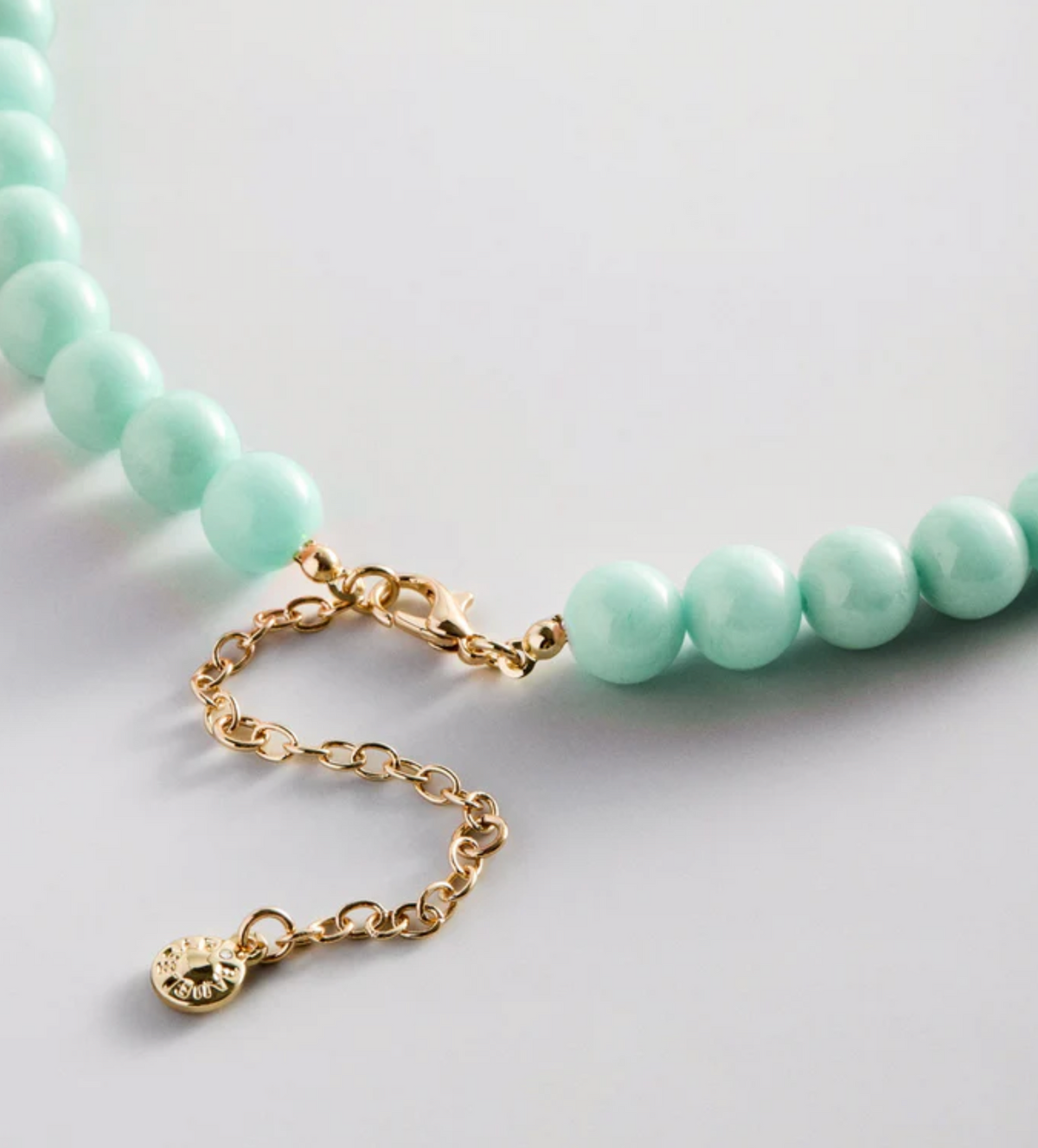 Janette Beaded Necklace Aqua