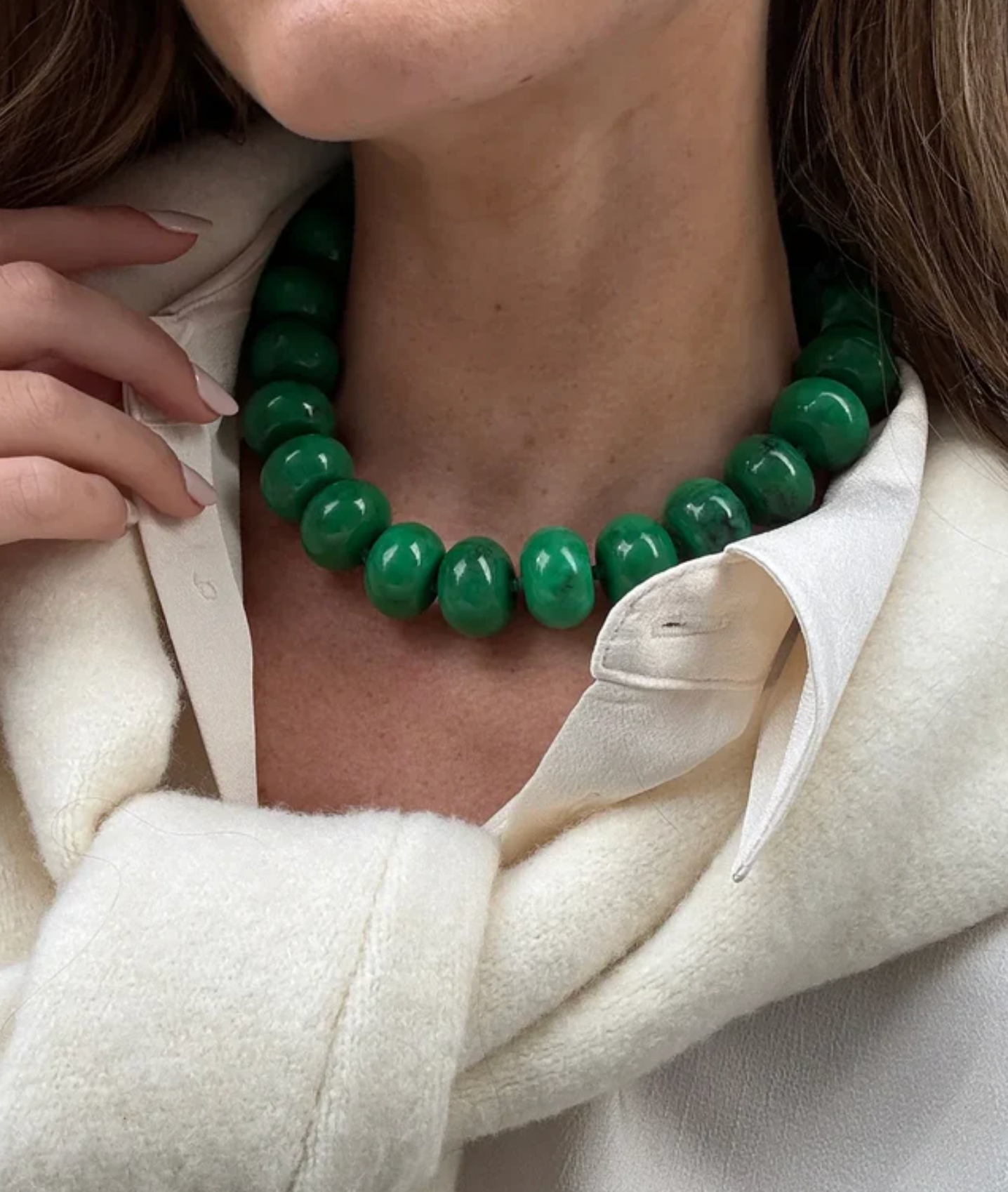 Joan Semi-Precious Necklace Malachite