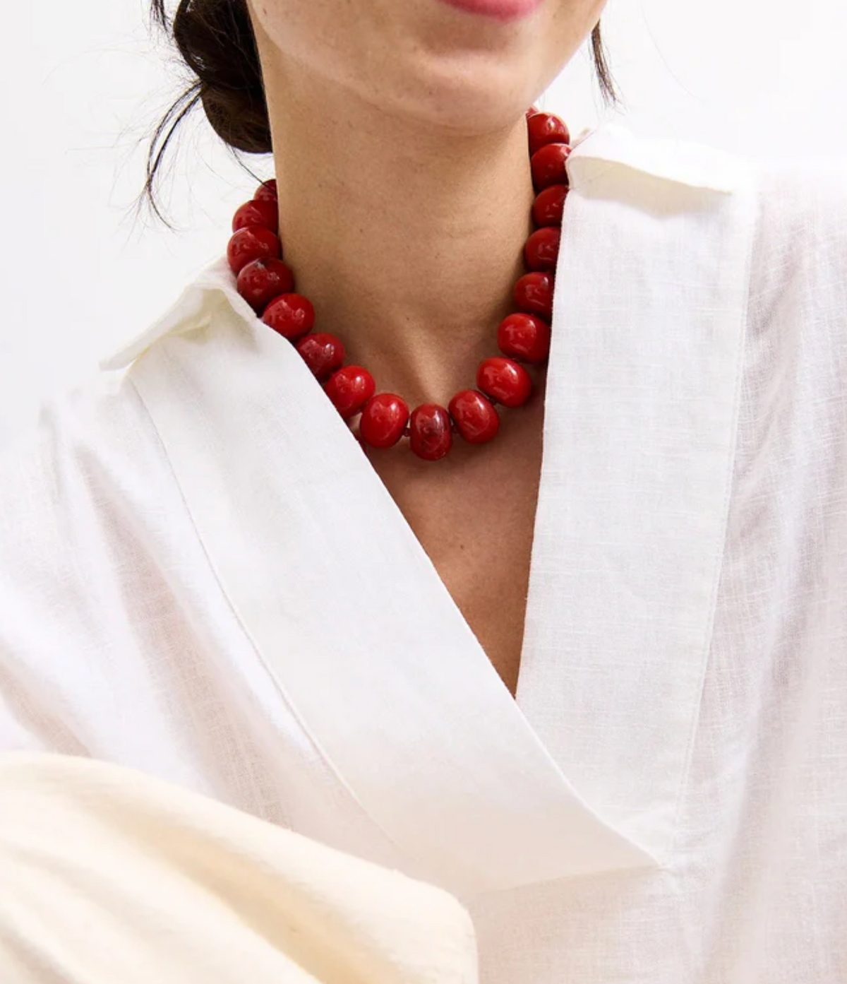 Joan Semi-Precious Necklace Red