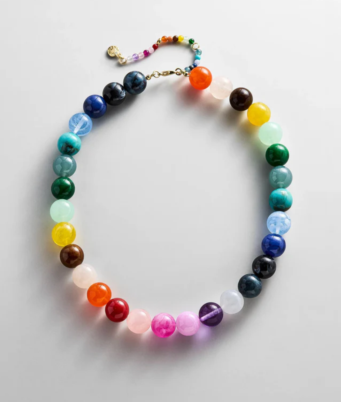 Mini Jane Beaded Necklace Rainbow