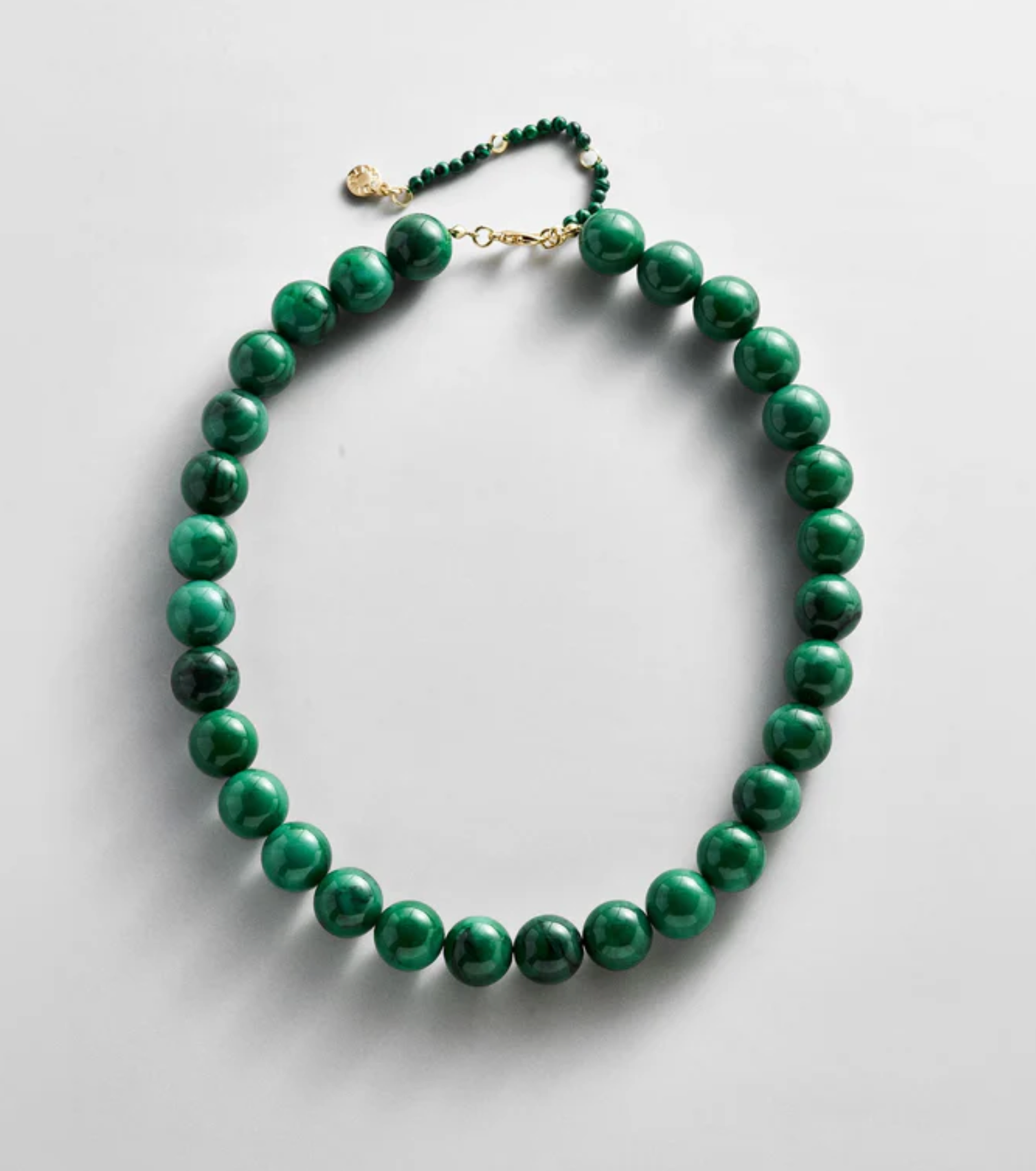 Mini Jane Beaded Necklace Malachite