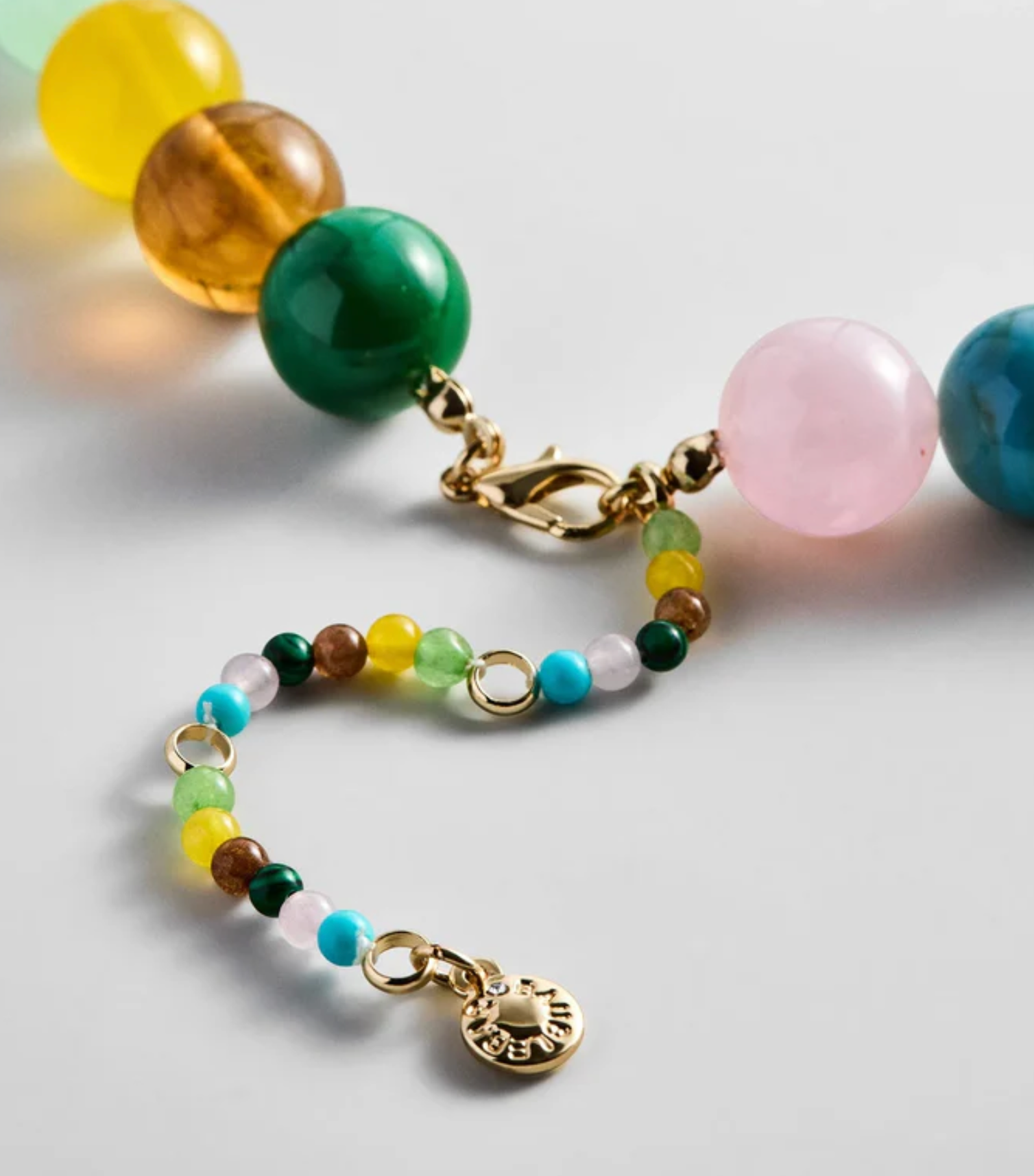 Mini Jane Beaded Necklace Natural Multi
