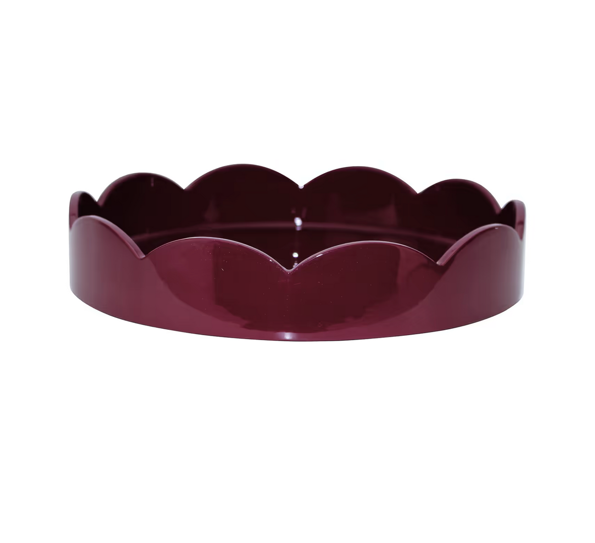 Small Round Scallop Tray Cherry