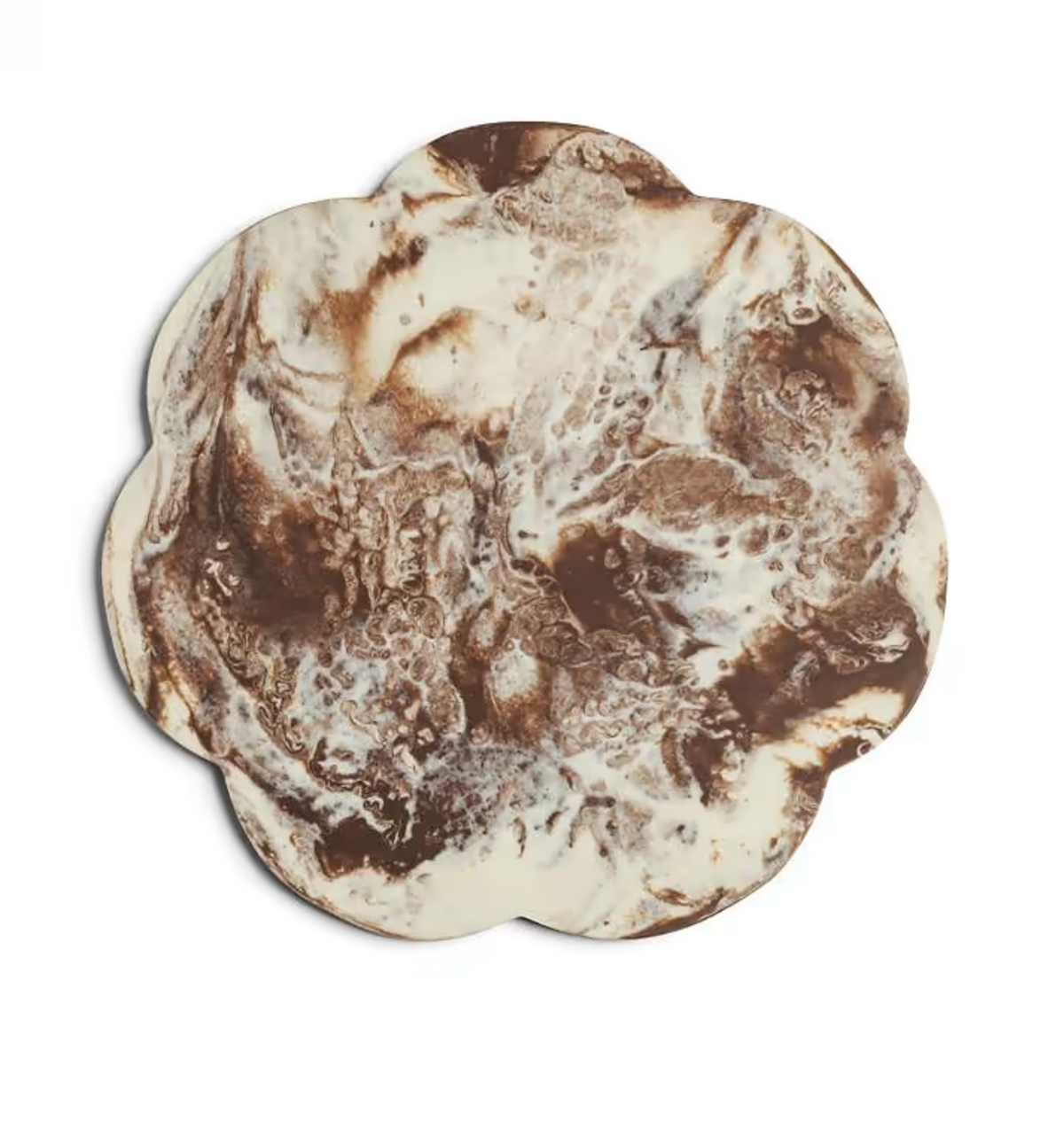 Scallop Resin Board Chocolate