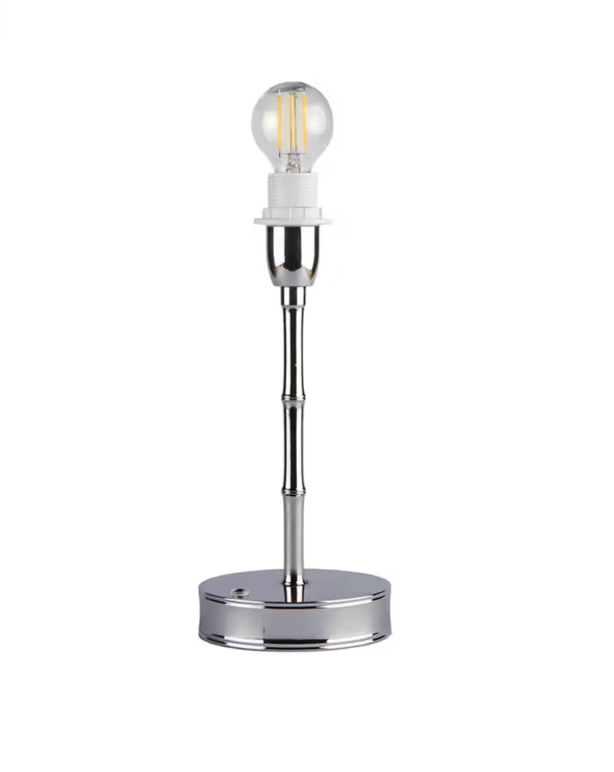 Bamboo Silver 10" Lamp Base