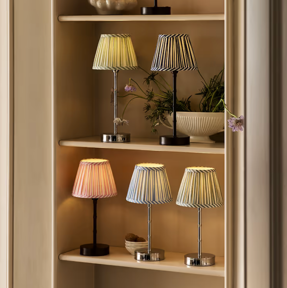 Bamboo Silver 10" Lamp Base