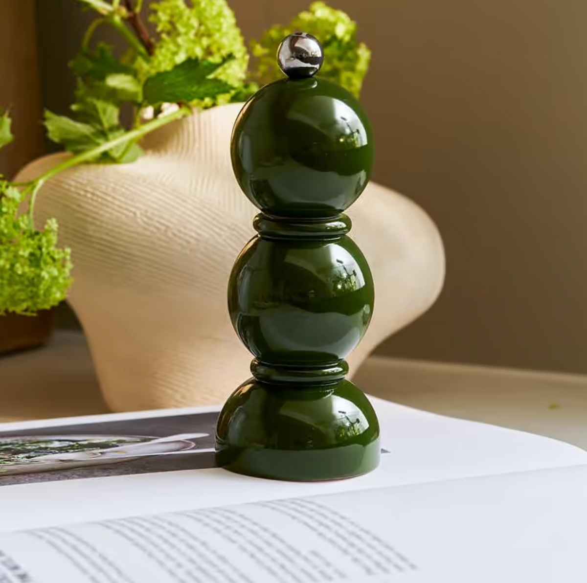 Mini Bob Khaki Salt & Pepper Mill