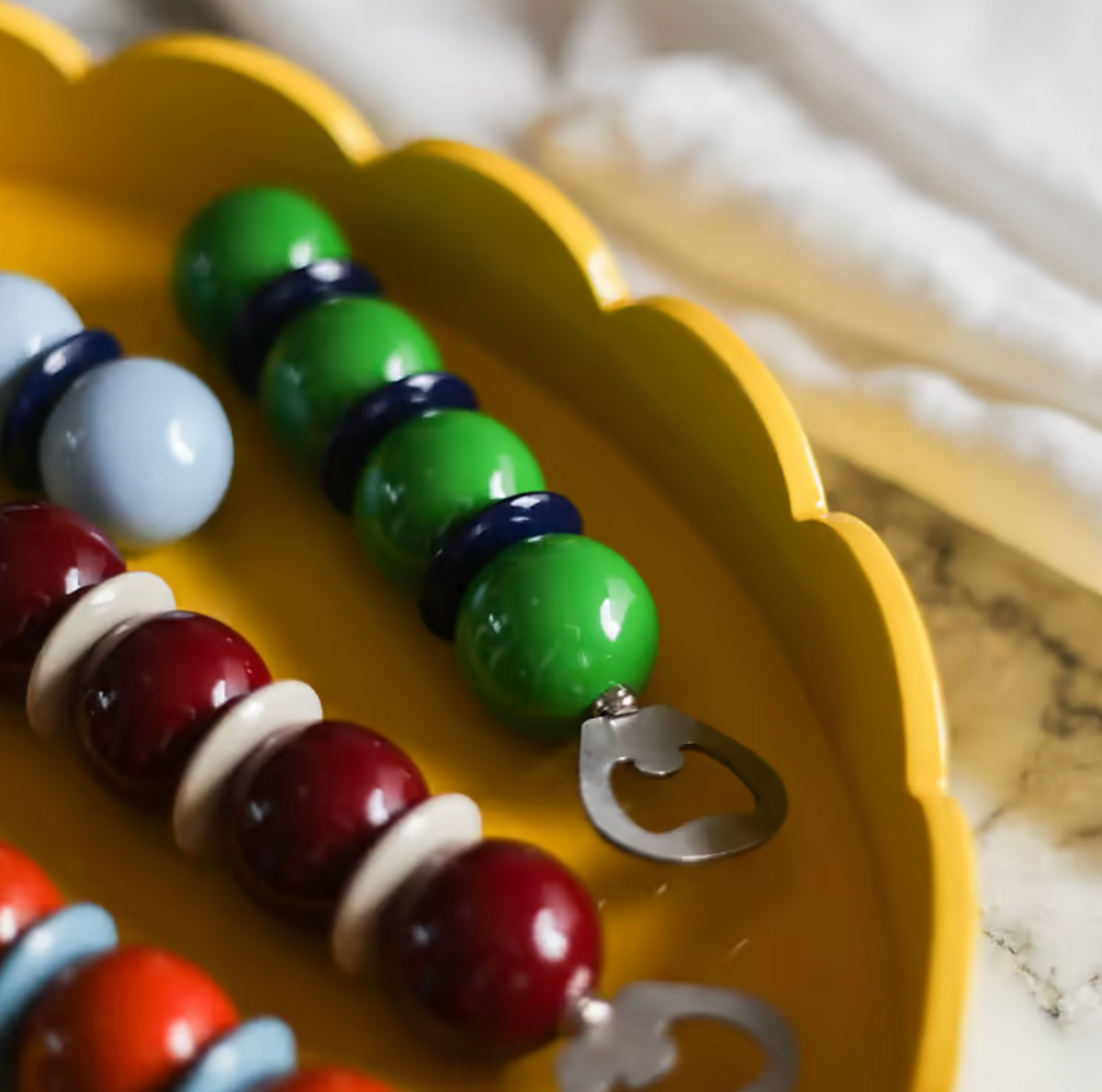 Bobbin Khaki & Pale Blue Bottle Opener