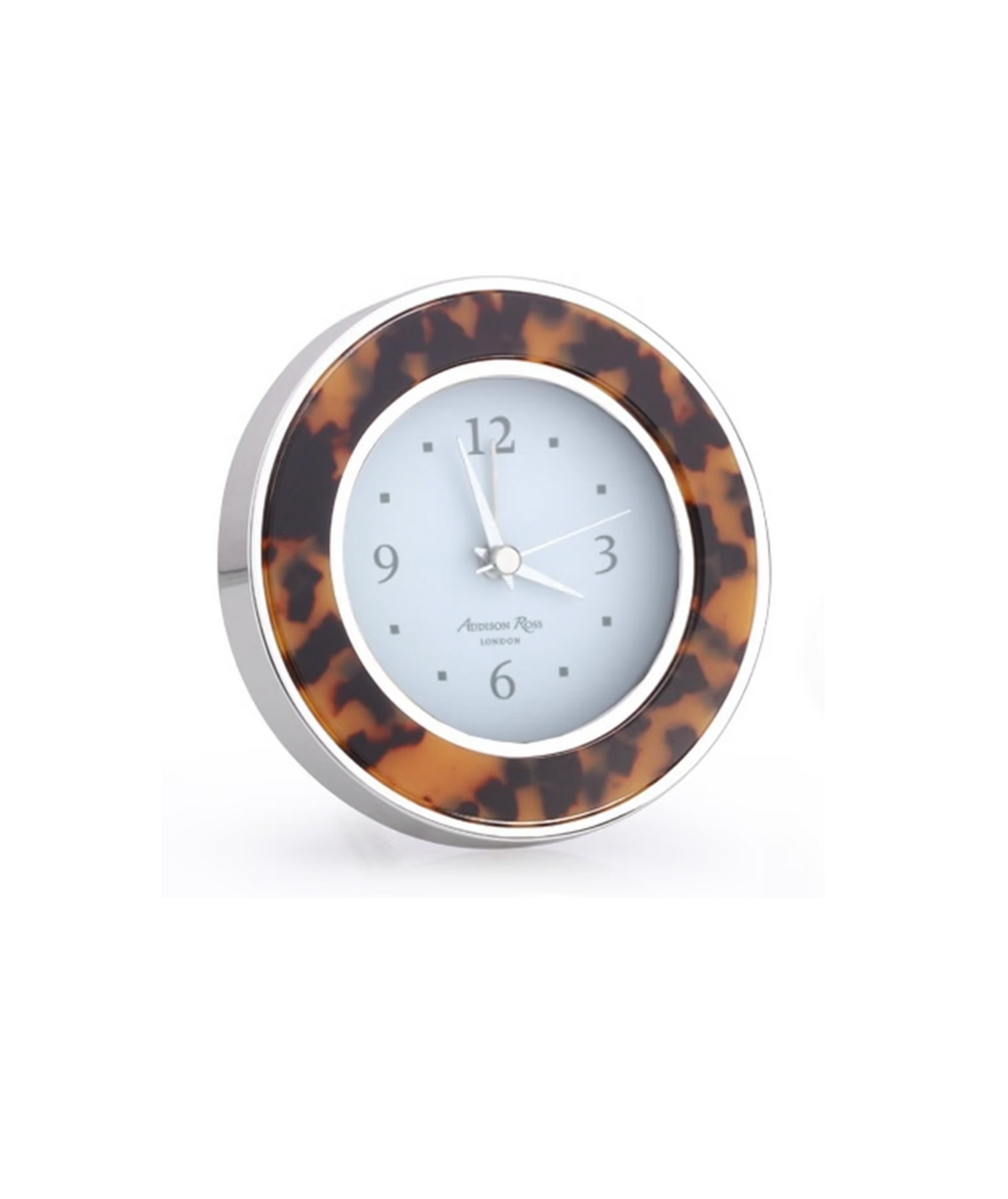 Tortoiseshell & Silver Alarm Clock