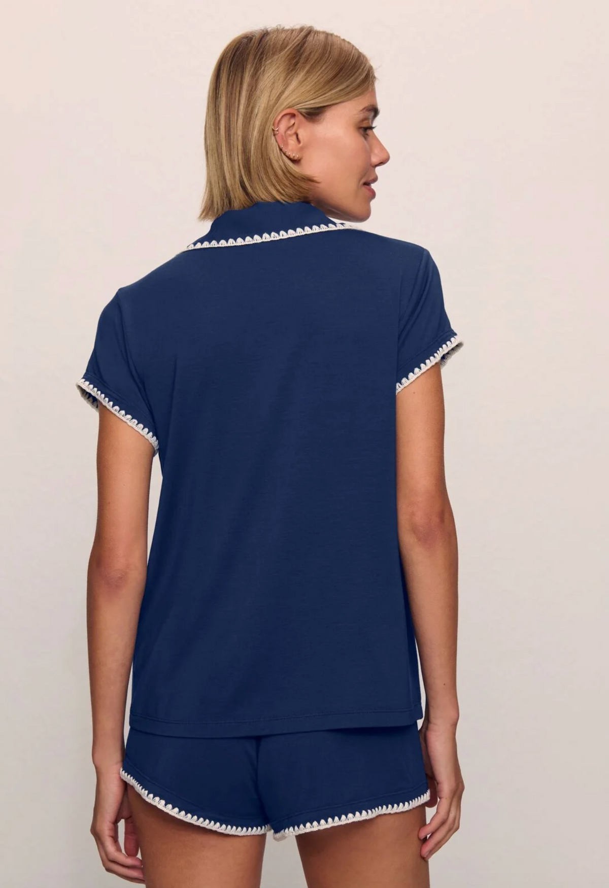 Frida Shortie Pajama Set Navy