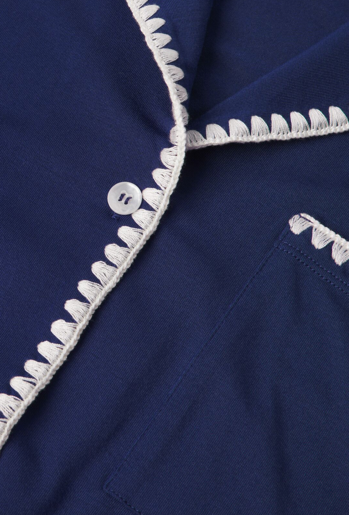 Frida Shortie Pajama Set Navy