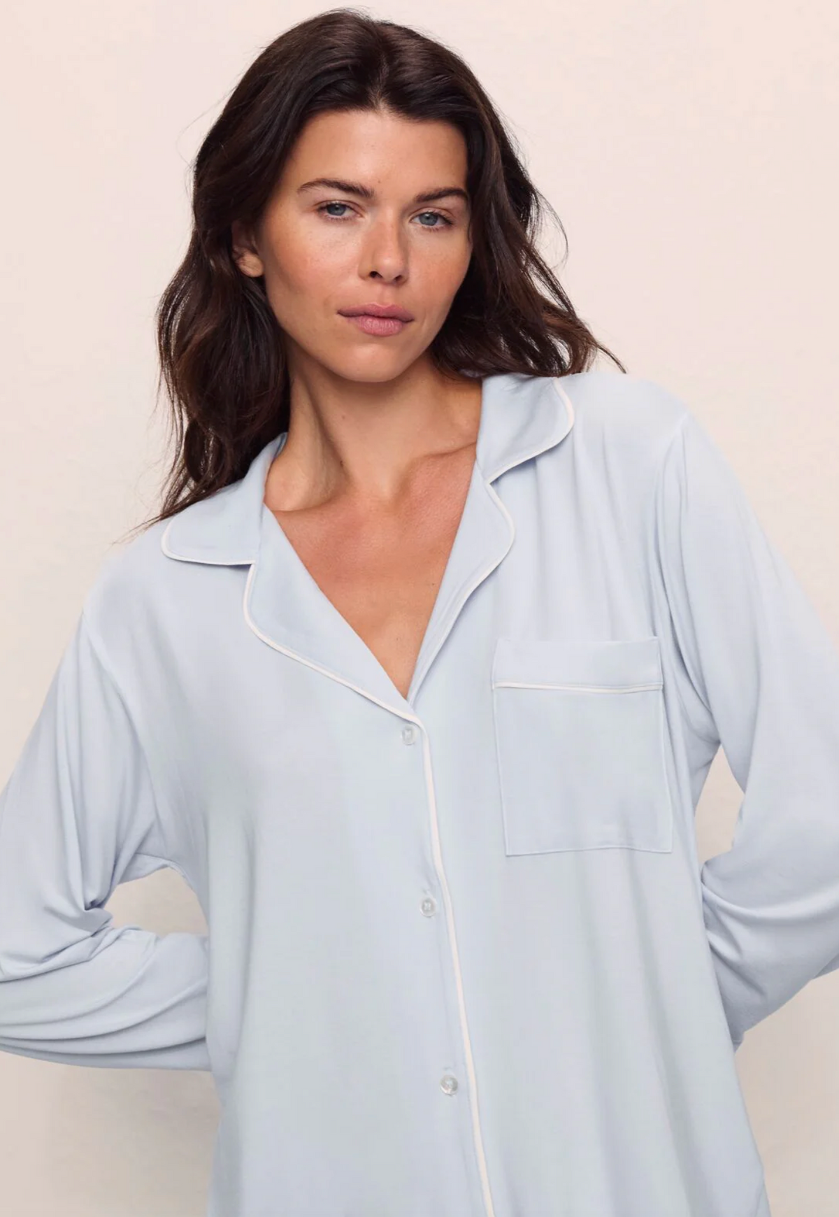 Gisele Long Pajama Set Ice Blue