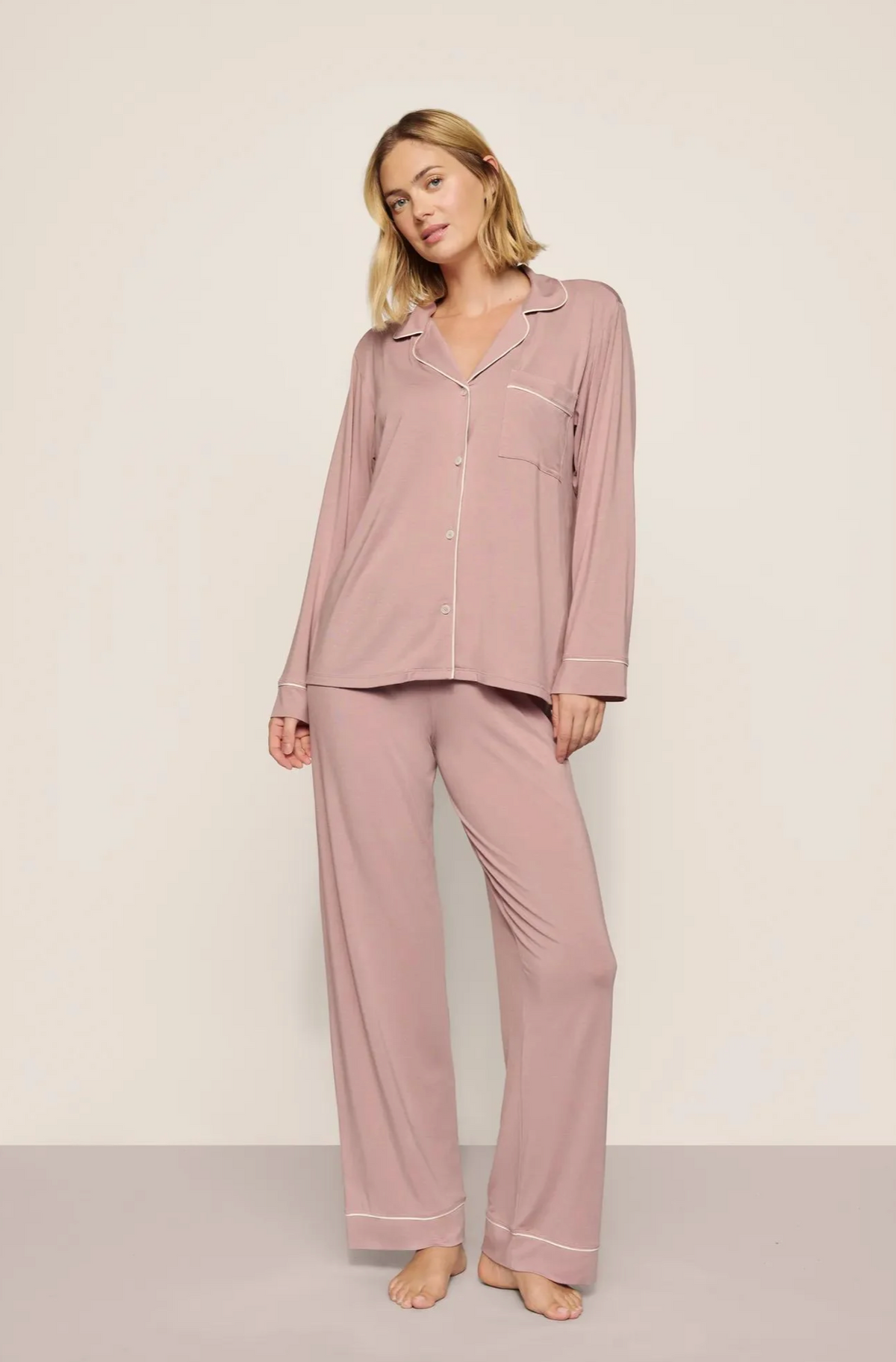 Gisele Long Pajama Set Woodrose