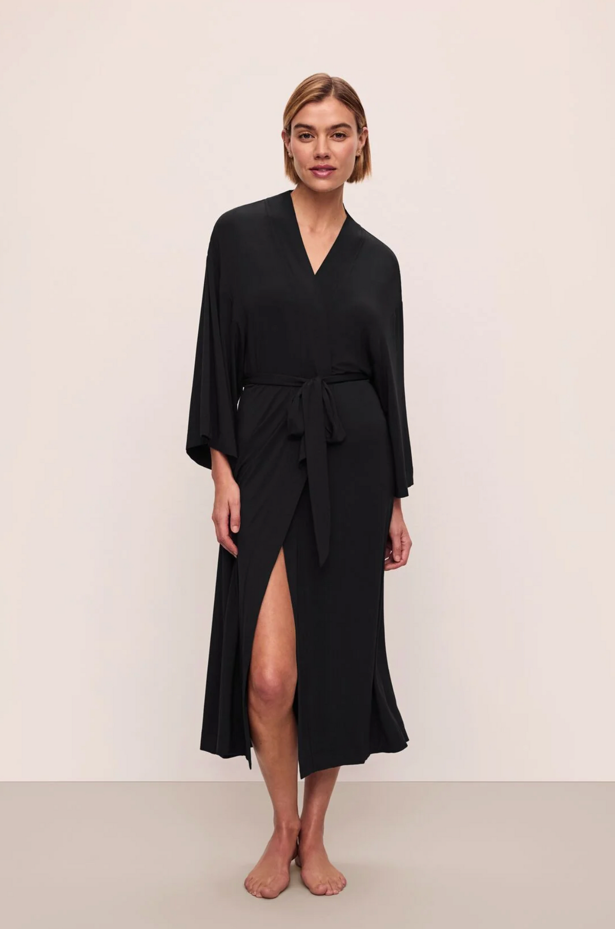 Gisele Everyday Long Robe Black