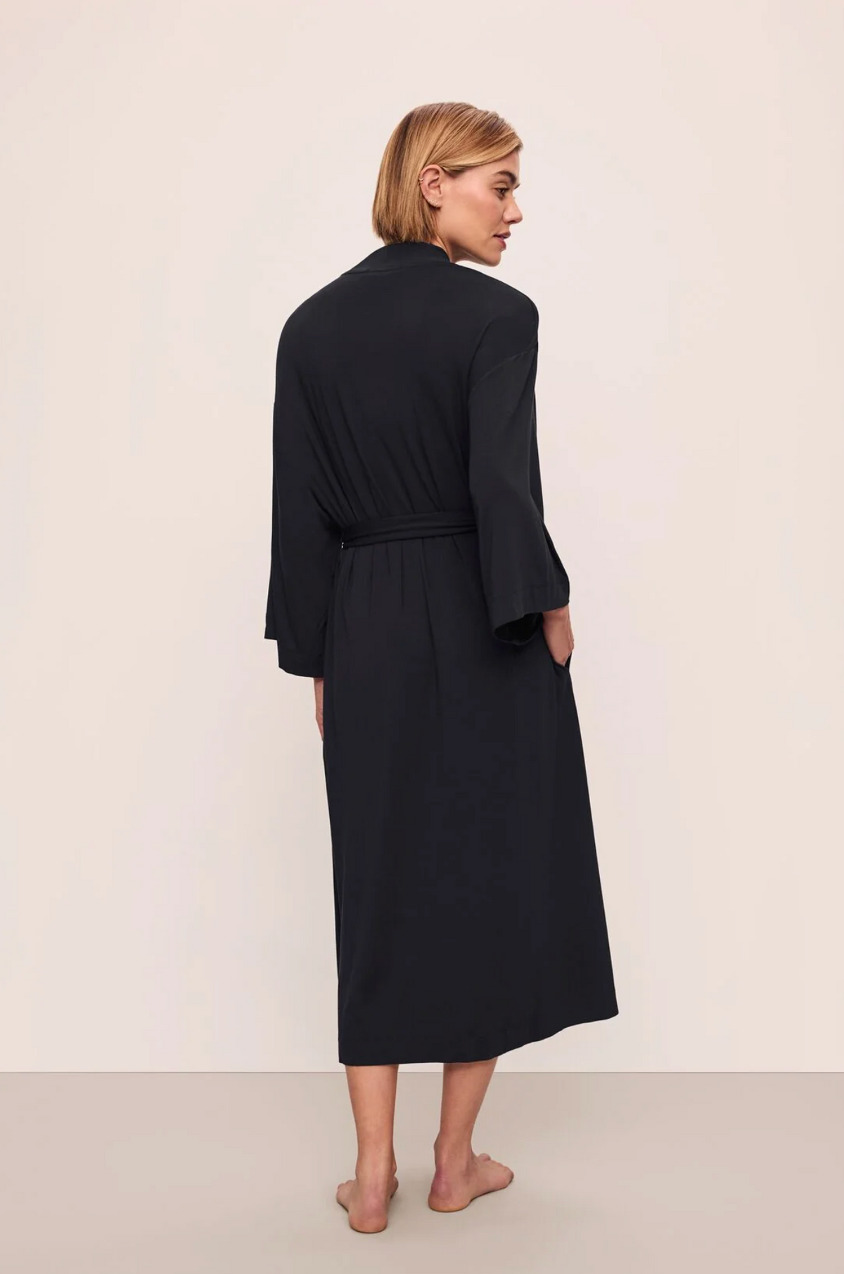 Gisele Everyday Long Robe Black